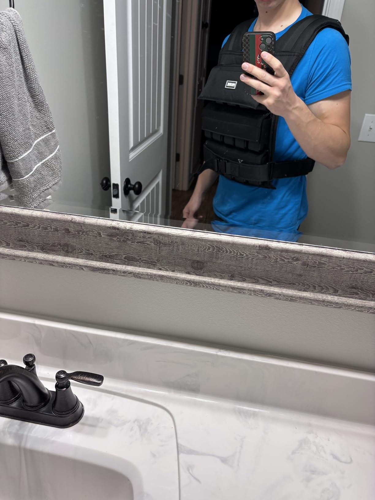 MVRK Weighted Vest Men 15lbs/25lbs/35lbs/45lbs/65lbs/100lbs - No-Bounce Adjustable Heavy Duty Rucking & Strength Training Vest with Removable Iron Weights customer photo 1