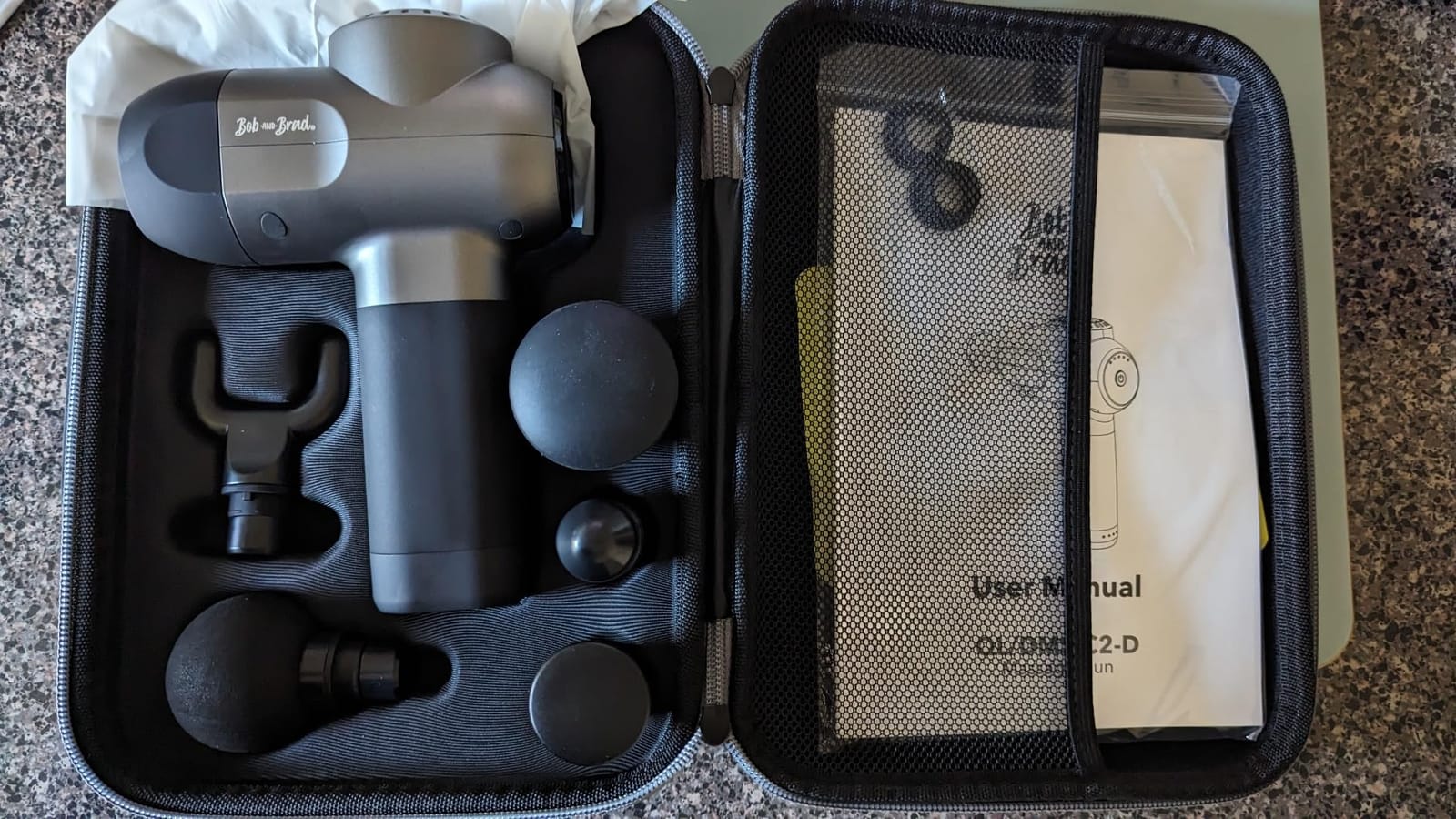 BOB AND BRAD C2 Massage Gun, FSA Eligible & HSA Approved Deep Tissue Percussion Massager Gun, Muscle Massager with 5 Speeds and 5 Heads, Electric Back Massagers for Professional Athletes Home Gym customer photo 1