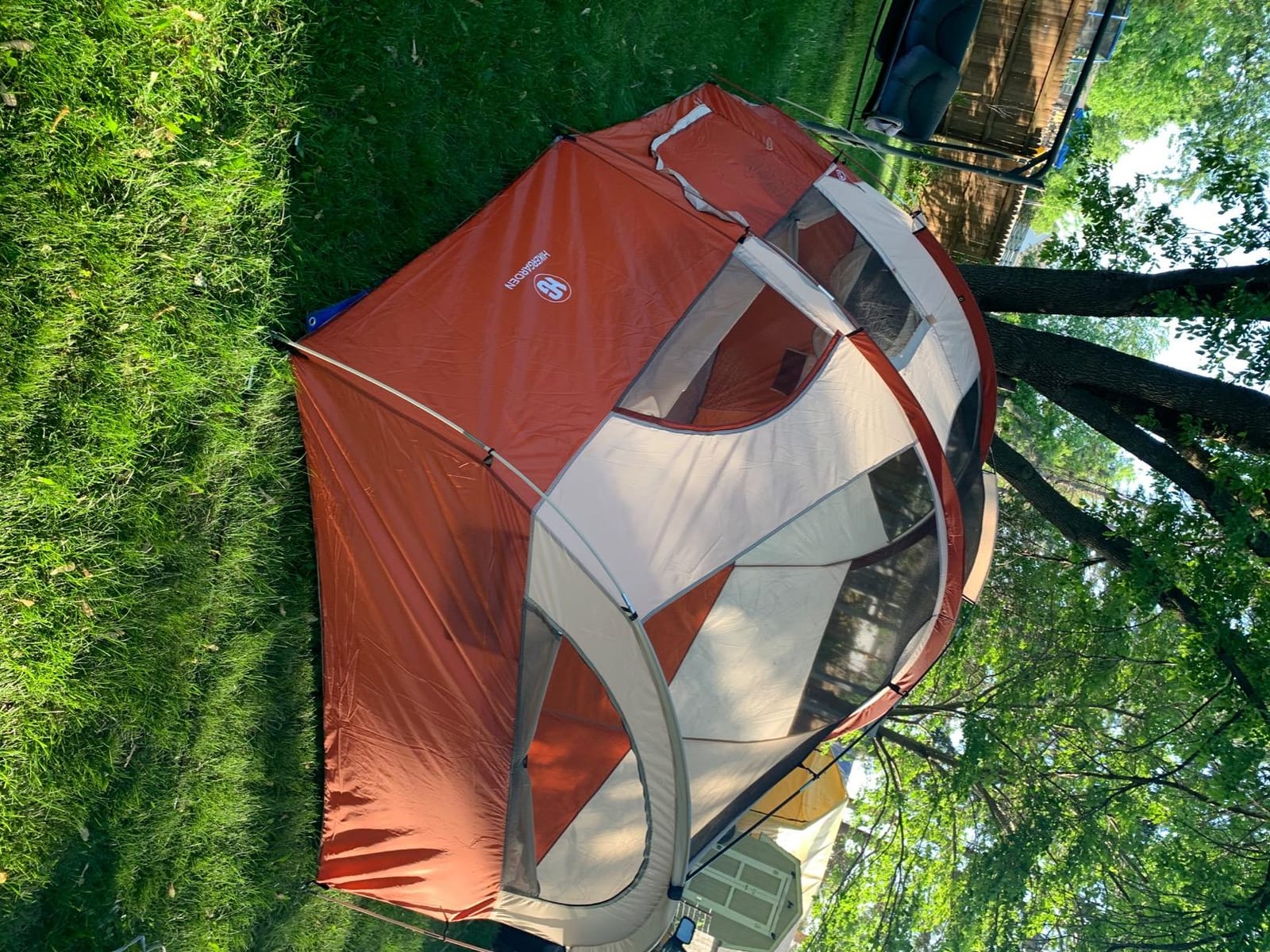 CAMPROS CP Tent 12-Person-Camping-Tents, 3 Room Family Tents, Waterproof Windproof Family Tent with Top Rainfly, 6 Large Mesh Windows, Double Layer, Easy Set Up, Portable with Carry Bag-20' x 9' x 72