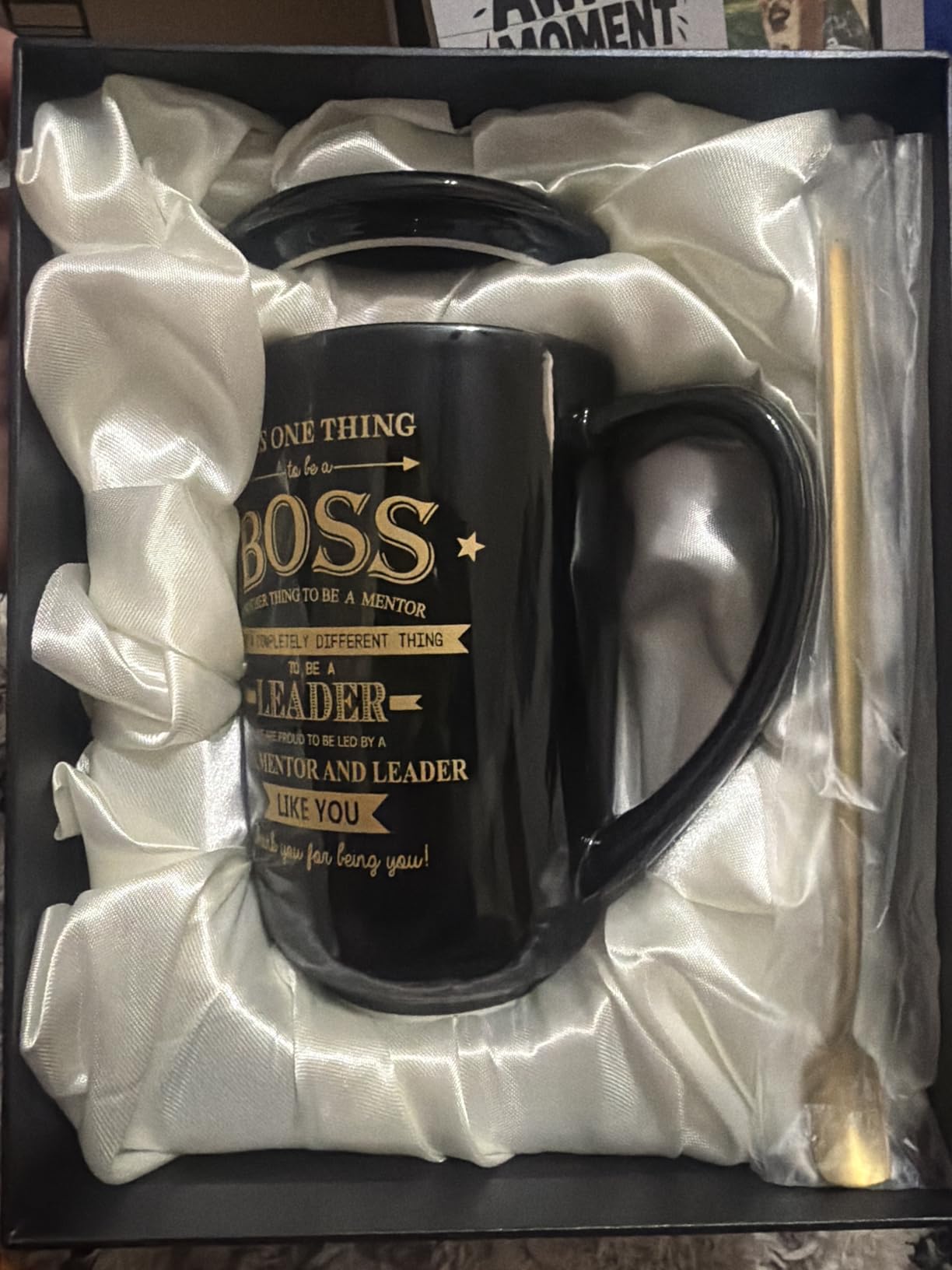 Boss Gifts - Best Bosses Day Gifts for Men Women - Funny Office Christmas Appreciation Gift for Boss Lady, Manager, Leader Female Male Birthday, Large 18 Oz Metal Glaze Ceramic Mug customer photo 2