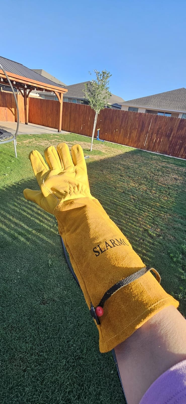 Gardening Gloves for Women Men, Long Thorn Proof Rose Pruning Glove | Womens Long Leather Garden Gloves, Heavy Duty Gauntlet, Work Glove for Weeding, Yard Planting, Best Garden Gifts for Gardener customer photo 2
