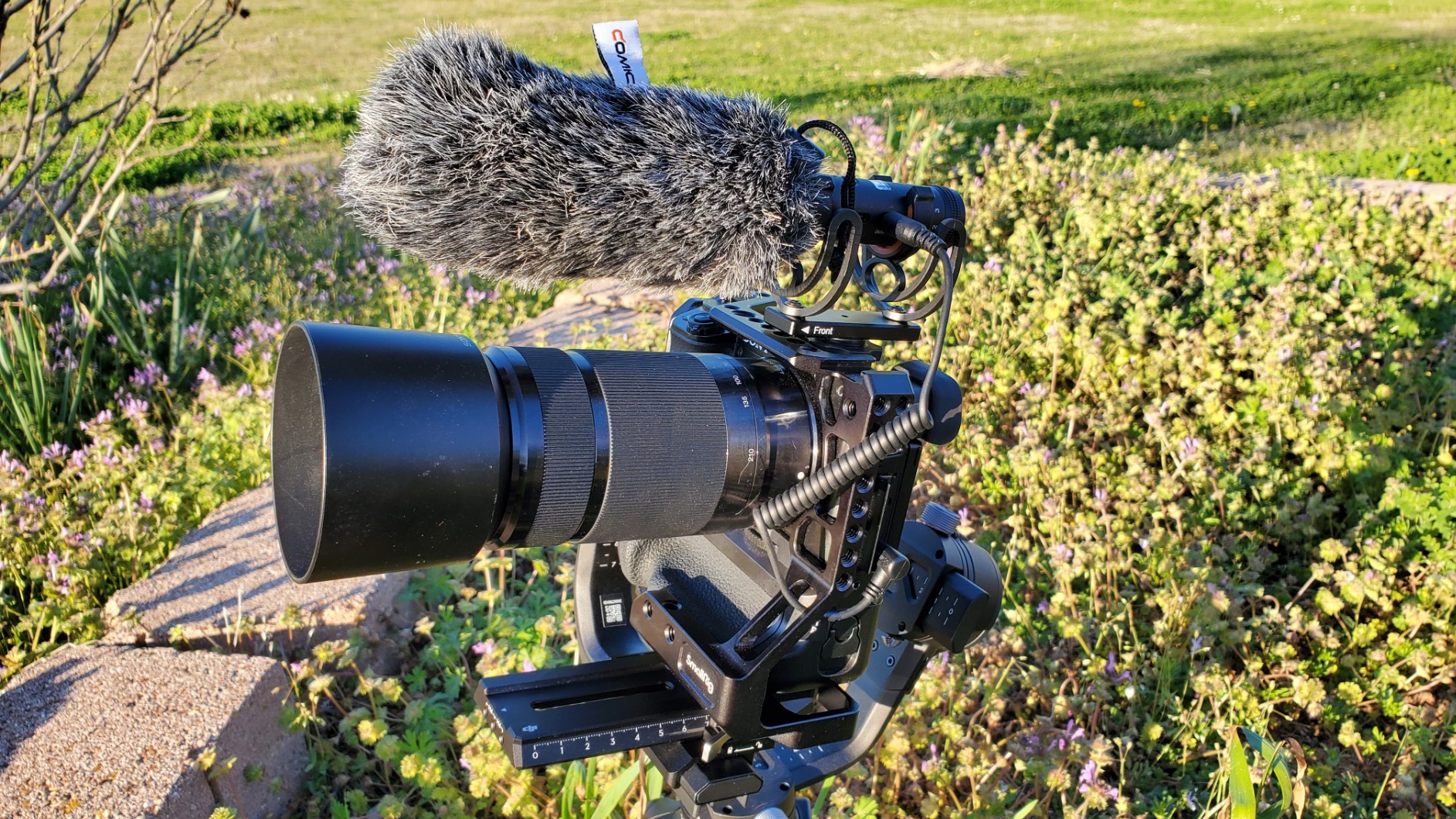 COMICA VM20 Shotgun Microphone for Camera, Super-Cardioid Camera Microphone with Rycote Shockmount, Windscreen, Wind Muff, OLED Power Display, Video Mic for Smartphones, DSLR Cameras, Camcorders customer photo 2