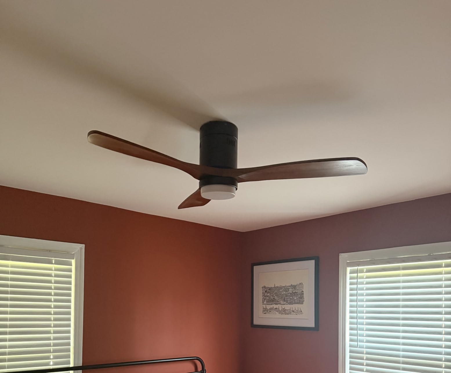 Sofucor 52 Inch Wood Ceiling Fan No Light, Flush Mount Low Profile, Brown | Ceiling Fan without Light, Remote Control, Quiet Reversible DC Motor, 6 Speeds, Timer, Indoor/Outdoor/Bedroom/Living Room customer photo 2