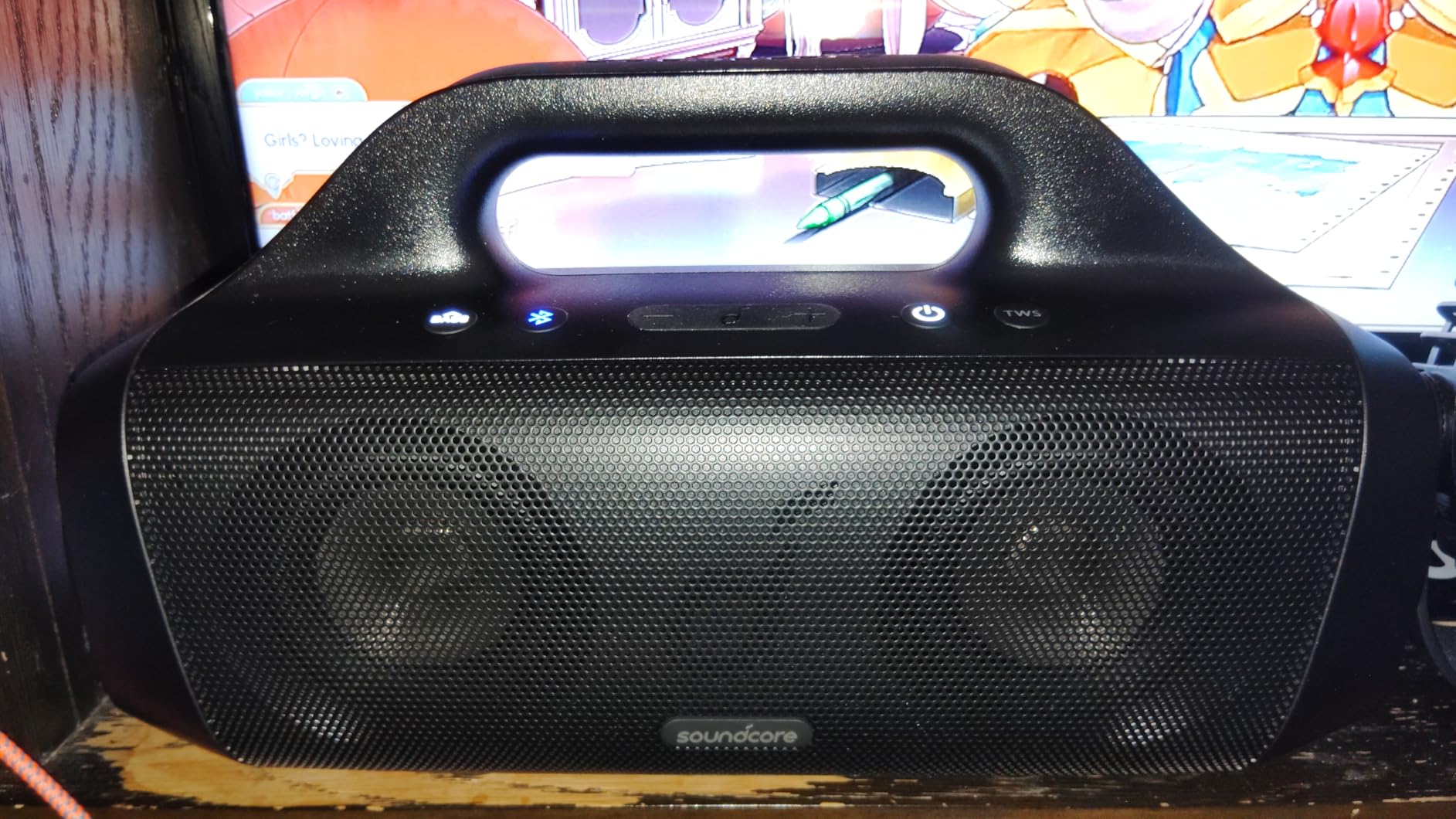 Anker Soundcore Motion Boom, Portable Bluetooth Speaker, IPX7, BassUp, 24H Playtime, App, Built-in Handle, Outdoor Speaker for Camping, Pool, Beach, Backyard customer photo 1