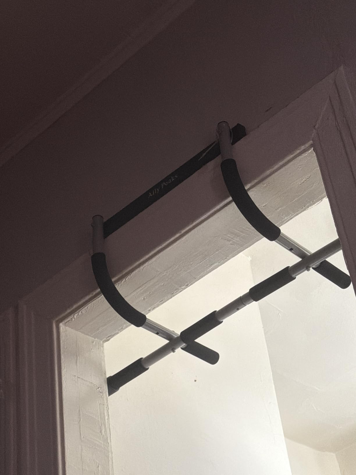 Ally Peaks Pull Up Bar for Doorway | Thickened Steel Max Limit 440 lbs Upper Body Fitness Workout Bar| Multi-Grip Strength for Doorway | Indoor Chin-Up Bar Fitness Trainer for Home Gym Portable customer photo 1