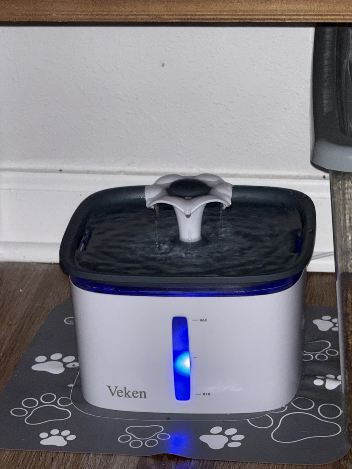 Veken Innovation Award Winner 95oz/2.8L Pet Fountain, Automatic Cat Water Fountain Dog Water Dispenser with Replacement Filters for Cats, Dogs, Multiple Pets (Grey, Plastic) customer photo 2