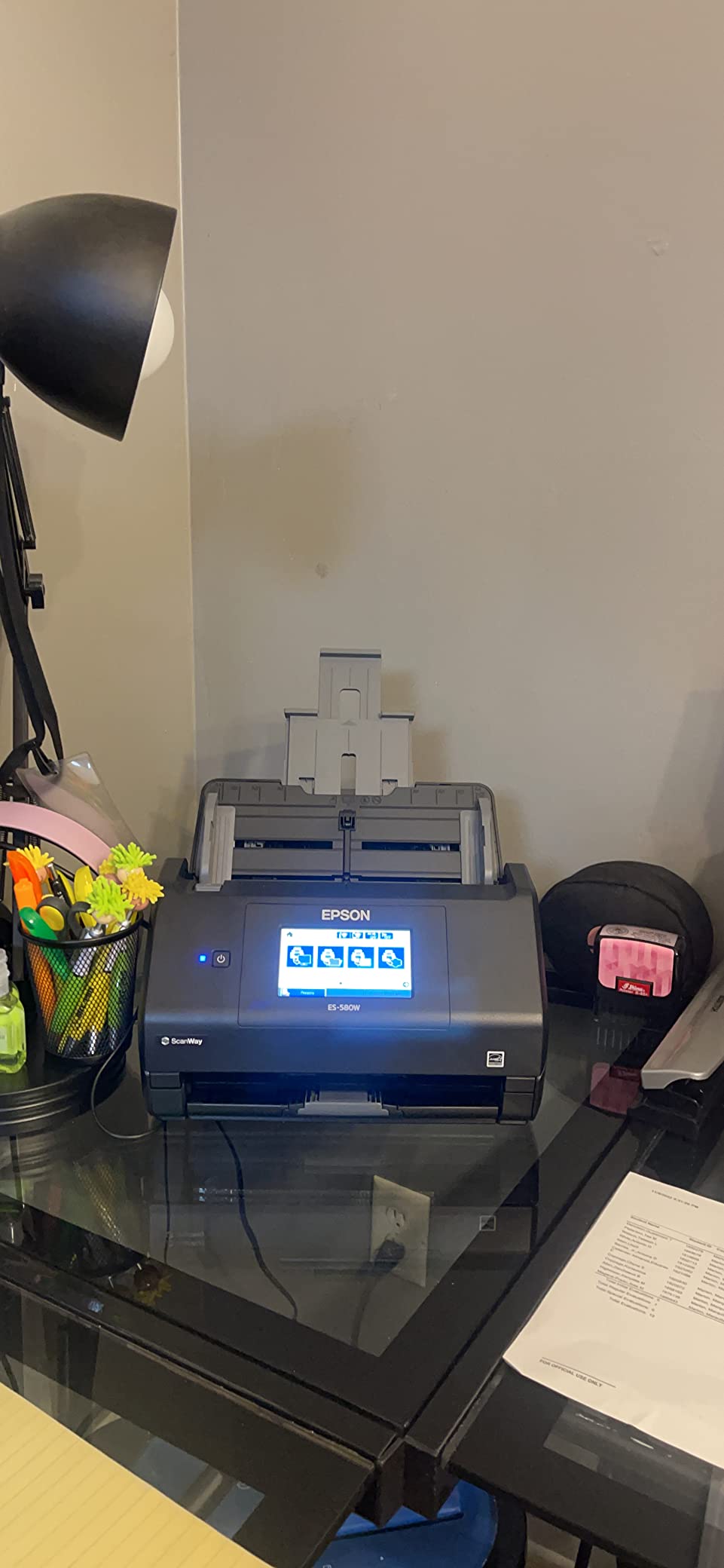 Epson Workforce ES-580W Wireless Color Duplex Desktop Document Scanner customer photo 1