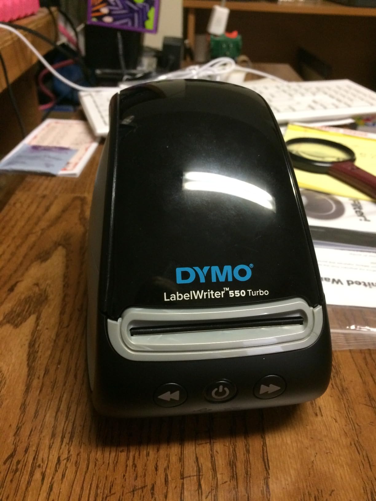 DYMO LabelWriter 550 Turbo Label Printer, High-Speed Direct Thermal Printing, Automatic Label Recognition, Prints Variety of Label Types Through USB or LAN Network Connectivity - Fast, Efficient customer photo 1