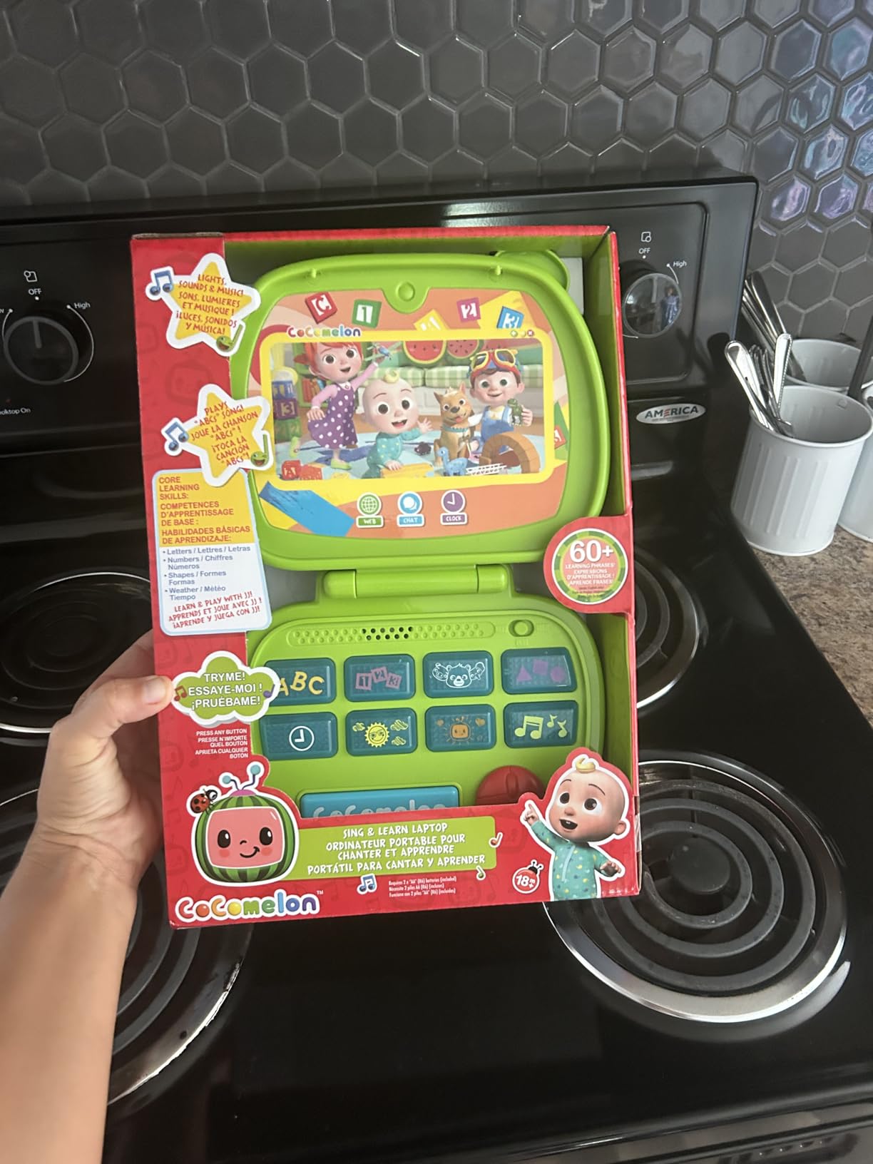 CoComelon Sing and Learn Laptop Toy for Kids, Lights, Sounds, and Music Encourages Letter, Number, Shape, and Animal Recognition, Officially Licensed Kids Toys for Ages 18 Month by Just Play customer photo 2