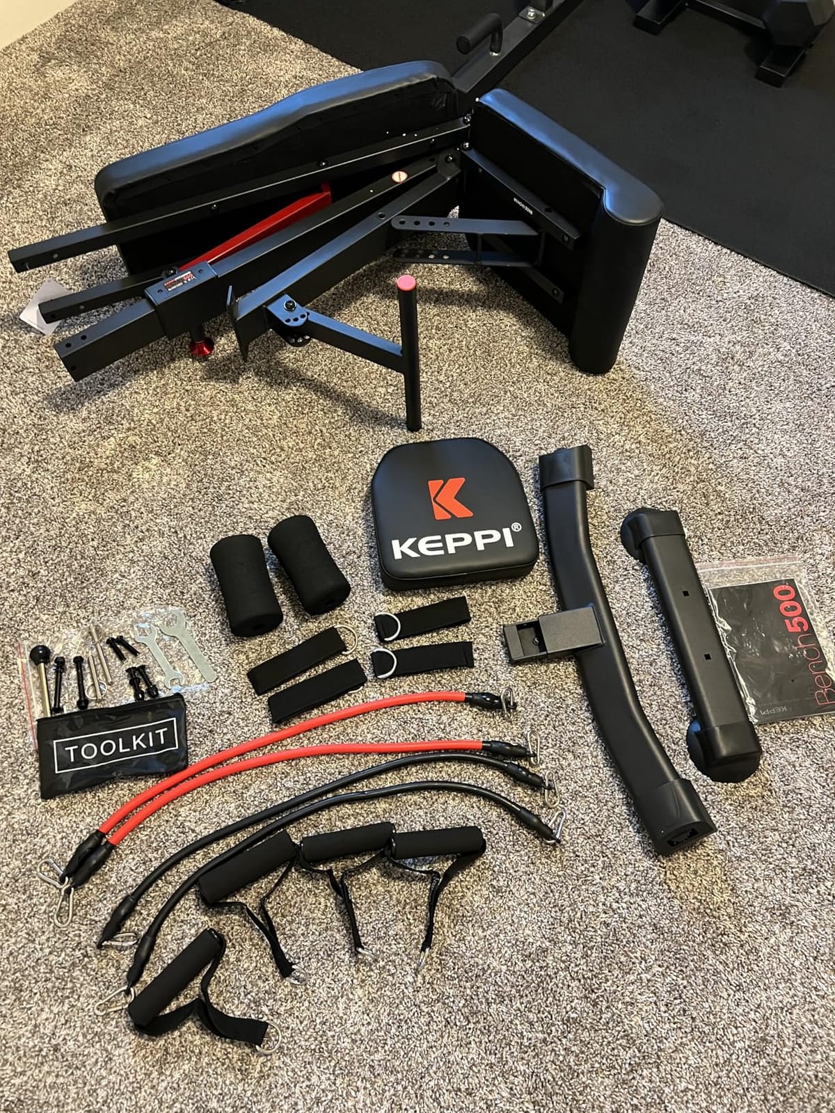 Keppi 900LB Weight Bench, Adjustable Foldable Workout Bench Press for Full Body Strength Training, Incline Decline Bench with Fast Folding - New Version customer photo 1