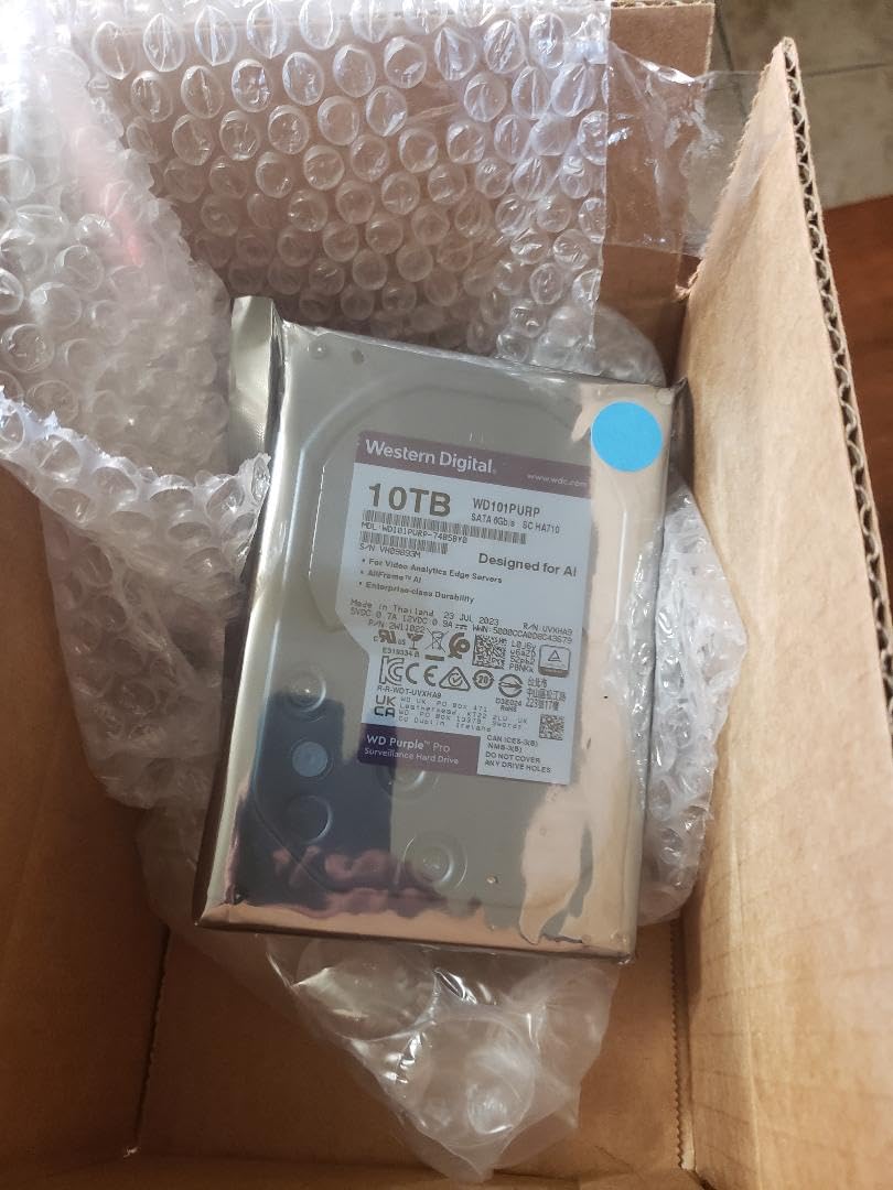 10TB WD Purple Pro Surveillance Internal Hard Drive HDD - SATA 6 Gb/s, 256 MB Cache, 3.5