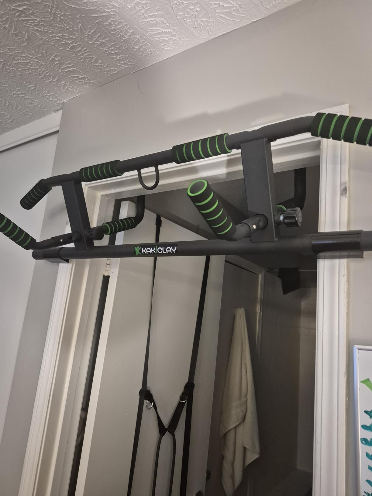KAKICLAY 2026 Upgrade Multi-Grip Pull Up Bar with Smart Larger Hooks Technology - USA Original Patent, Designed, Shipped, Warranty customer photo 1