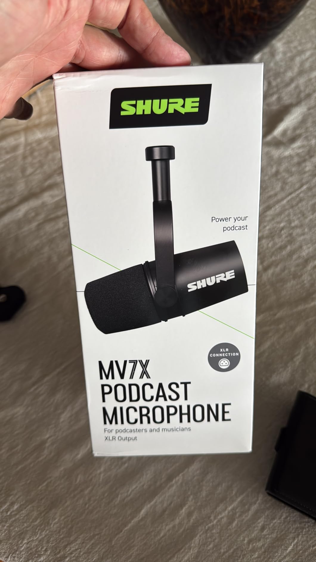 Shure MV7X XLR Dynamic Podcast & Recording Microphone - Black | XLR dynamic mic with voice-isolating technology and all-metal build for podcasting and vocal recording customer photo 2
