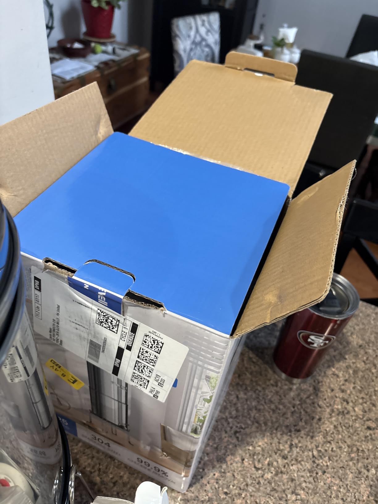 Purewell 3-Stage 0.01μm Ultra-Filtration Gravity Water Filter System, NSF/ANSI 42&372 Certification, 304 Stainless Steel Countertop System with 2 Filters and Stand, Reduce 99% Chlorine, 2.25G, PW-OB customer photo 1