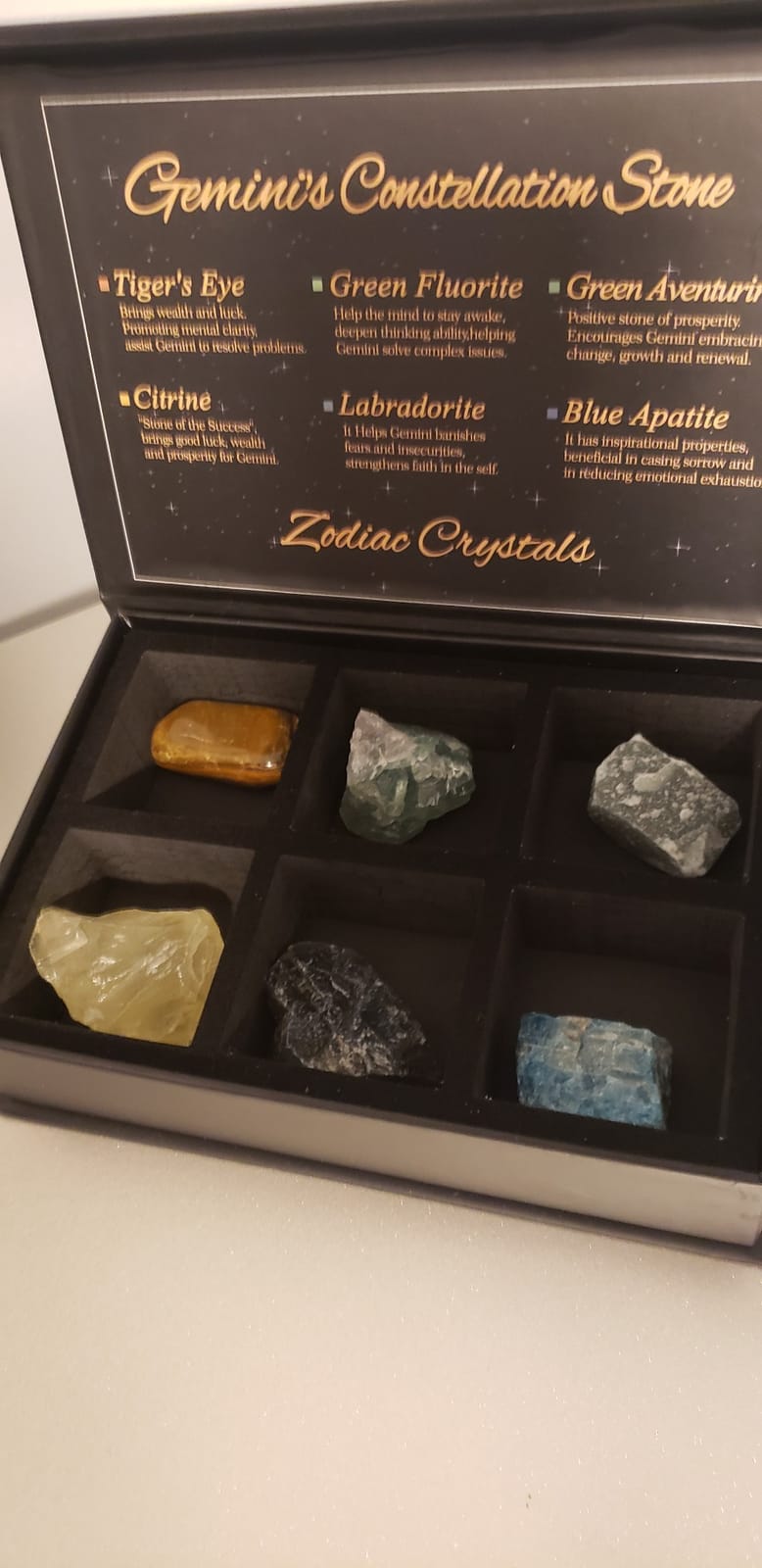 Gemini Crystals Gift Set, Zodiac Signs Healing Crystals Birthstones with Horoscope Box Set Gemini Astrology Crystals Healing Stones Gifts customer photo 1