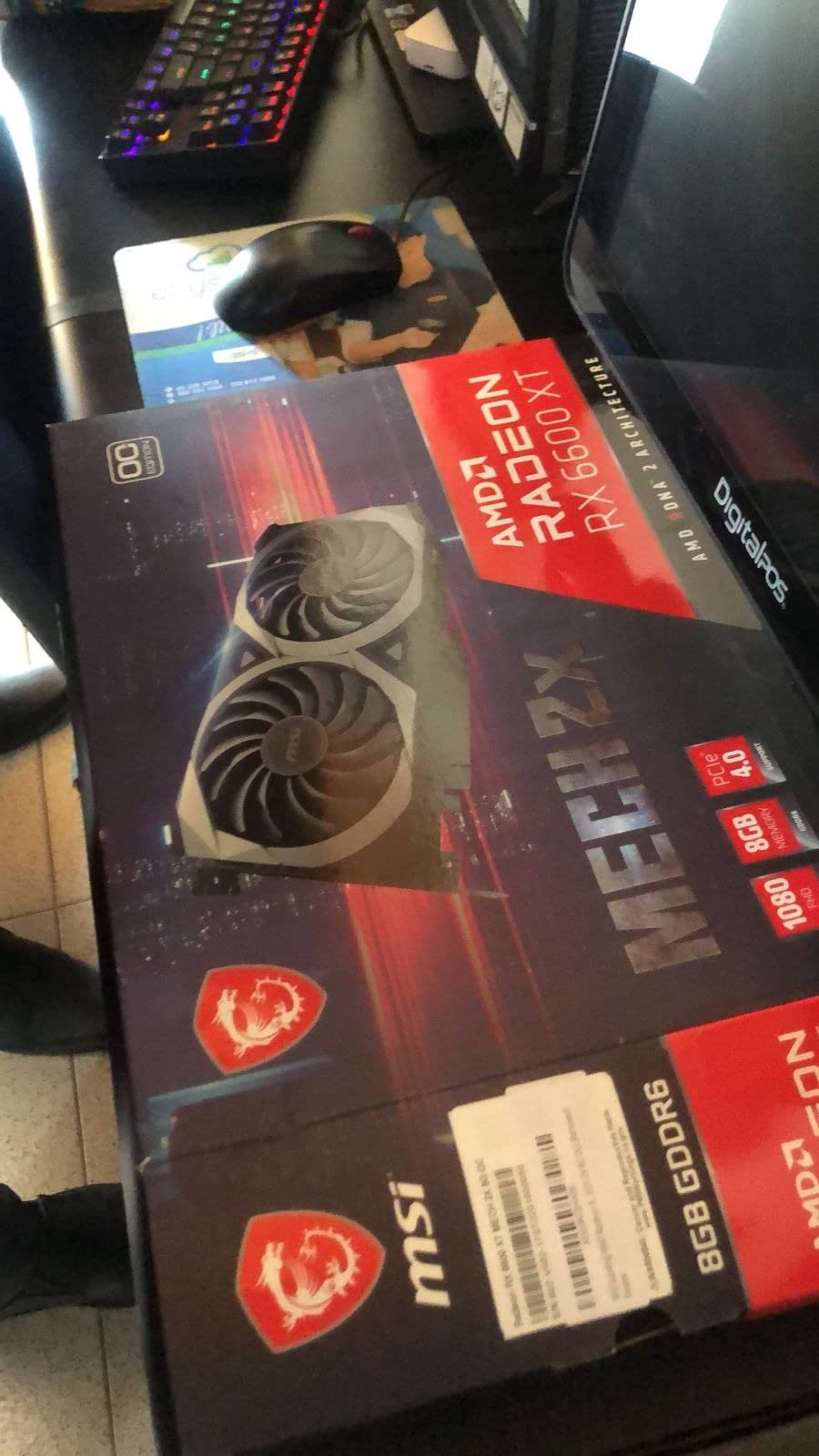 MSI Gaming Radeon RX 6600 XT MECH 2X 8G OC 128-bit 8GB GDDR6 DP/HDMI Dual Torx Fans FreeSync DirectX 12 VR Ready OC Graphics Card, AMD GPU Video Card for Gaming PC (Renewed) customer photo 2