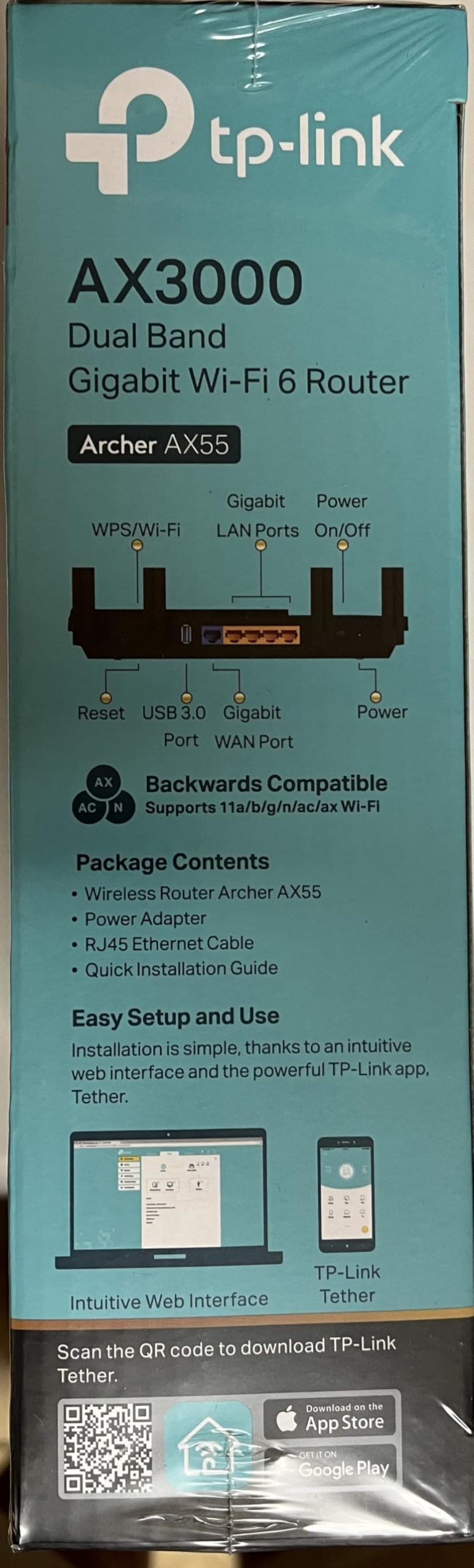 TP-Link Dual-Band AX3000 Wi-Fi 6 Router Archer AX55 | Wireless Gigabit Internet Router for Home | EasyMesh Compatible | VPN Clients & Server | HomeShield, OFDMA, MU-MIMO | USB 3.0 | Secure by Design customer photo 1