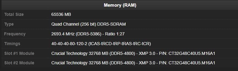 Crucial 64GB DDR5 RAM Kit (2x32GB), 4800MHz CL40 Desktop Memory, UDIMM 288-Pin, Compatible with 13th Gen Intel Core and AMD Ryzen 7000 - CT2K32G48C40U5 customer photo 2