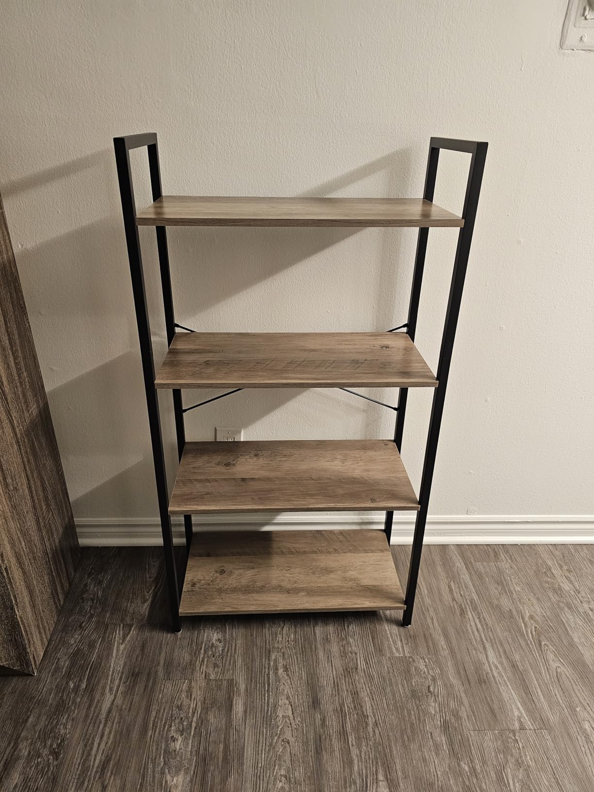 VASAGLE 6-Tier Bookshelf, Bookcase with Steel Frame, Book Shelf for Living Room, Home Office, Study, 11.8 x 31.5 x 73.2 Inches, Industrial Style, Rustic Brown and Ink Black ULLS082B01 customer photo 1