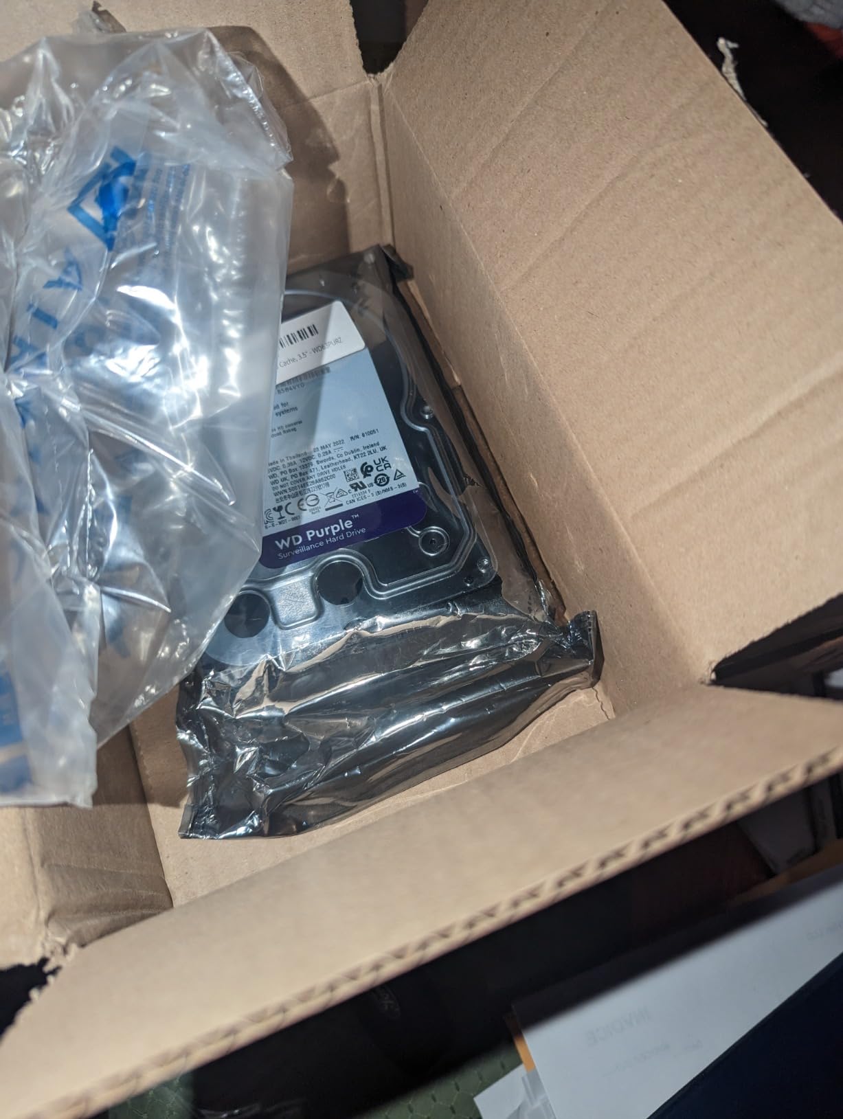 6TB WD Purple Surveillance Internal Hard Drive HDD - SATA 6 Gb/s, 256 MB Cache, 3.5