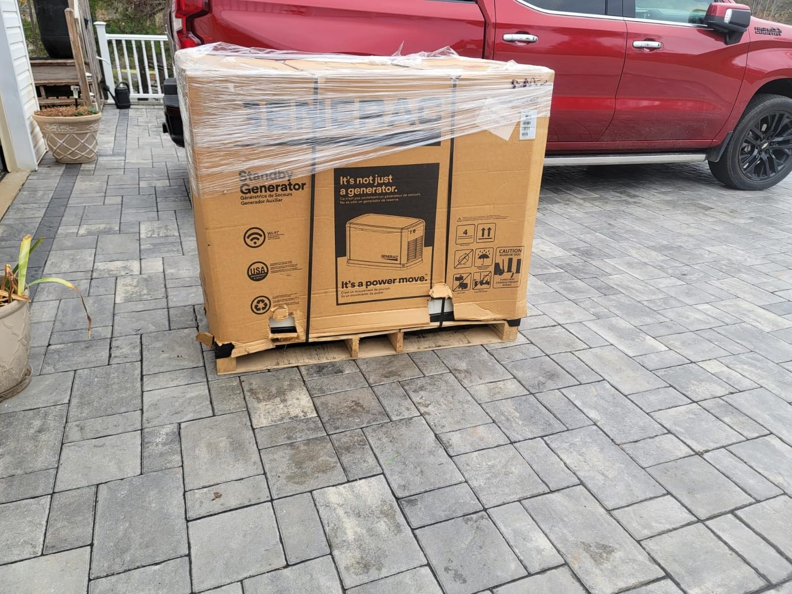 Generac Guardian 24kW Home Generator, Transfer Switch & WiFi Monitoring | Whole House Backup Power, Natural Gas Or Propane, WiFi Monitoring, Automatic Transfer, Storm And Outage Protection customer photo 1