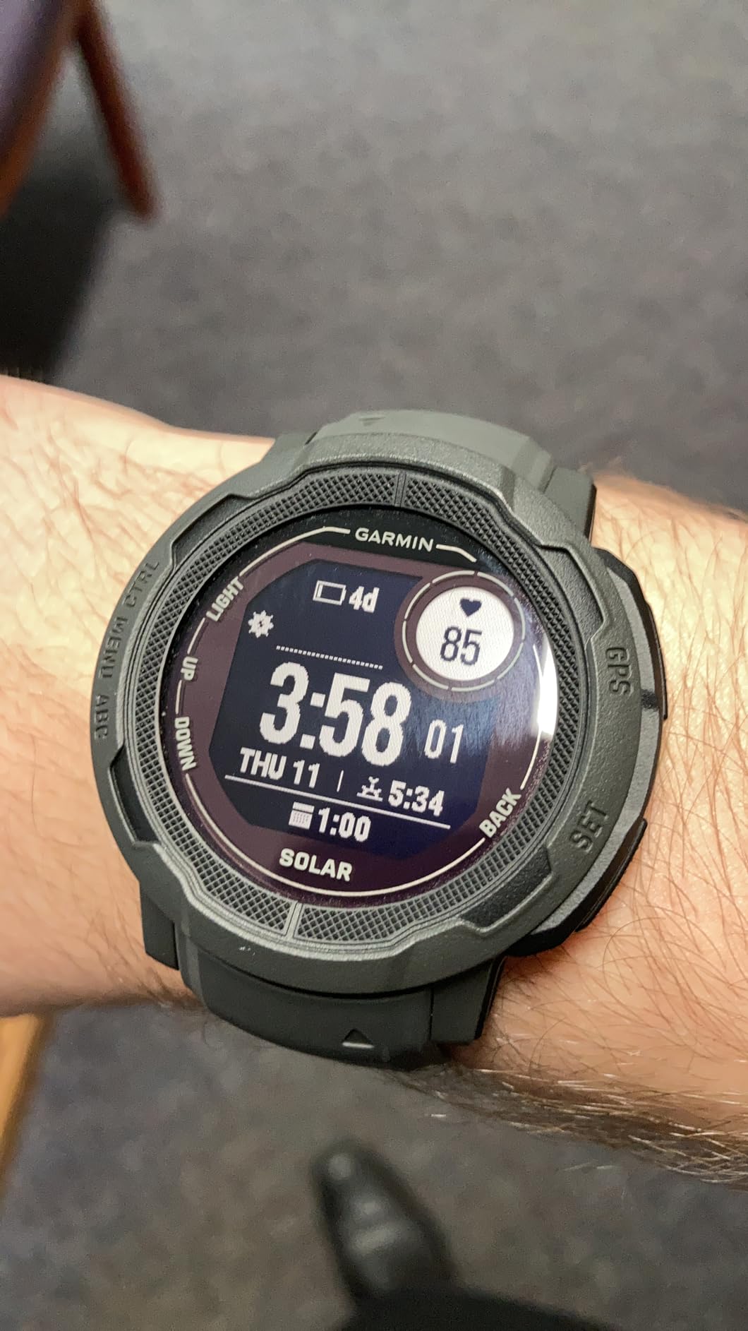 Garmin Instinct 2 Solar, Smaller-Sized Rugged Outdoor Watch with GPS, Graphite customer photo 1