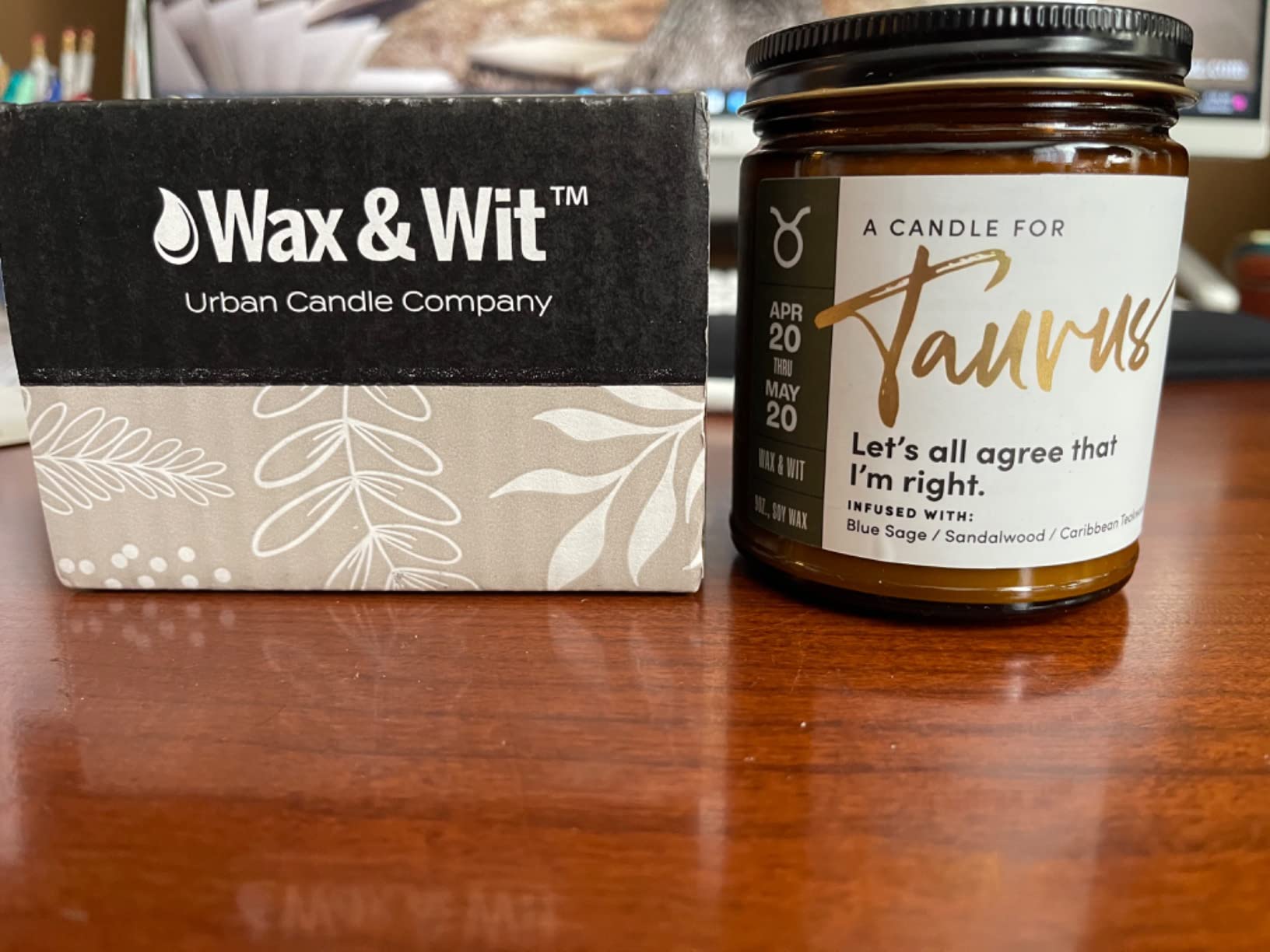 WAX & WIT Gemini Gifts for Women, Zodiac Astrology Gifts for Women, Zodiac Candles, Gemini Candle, June May Birthday Gift for Woman, Astrology Candle - 9oz customer photo 2