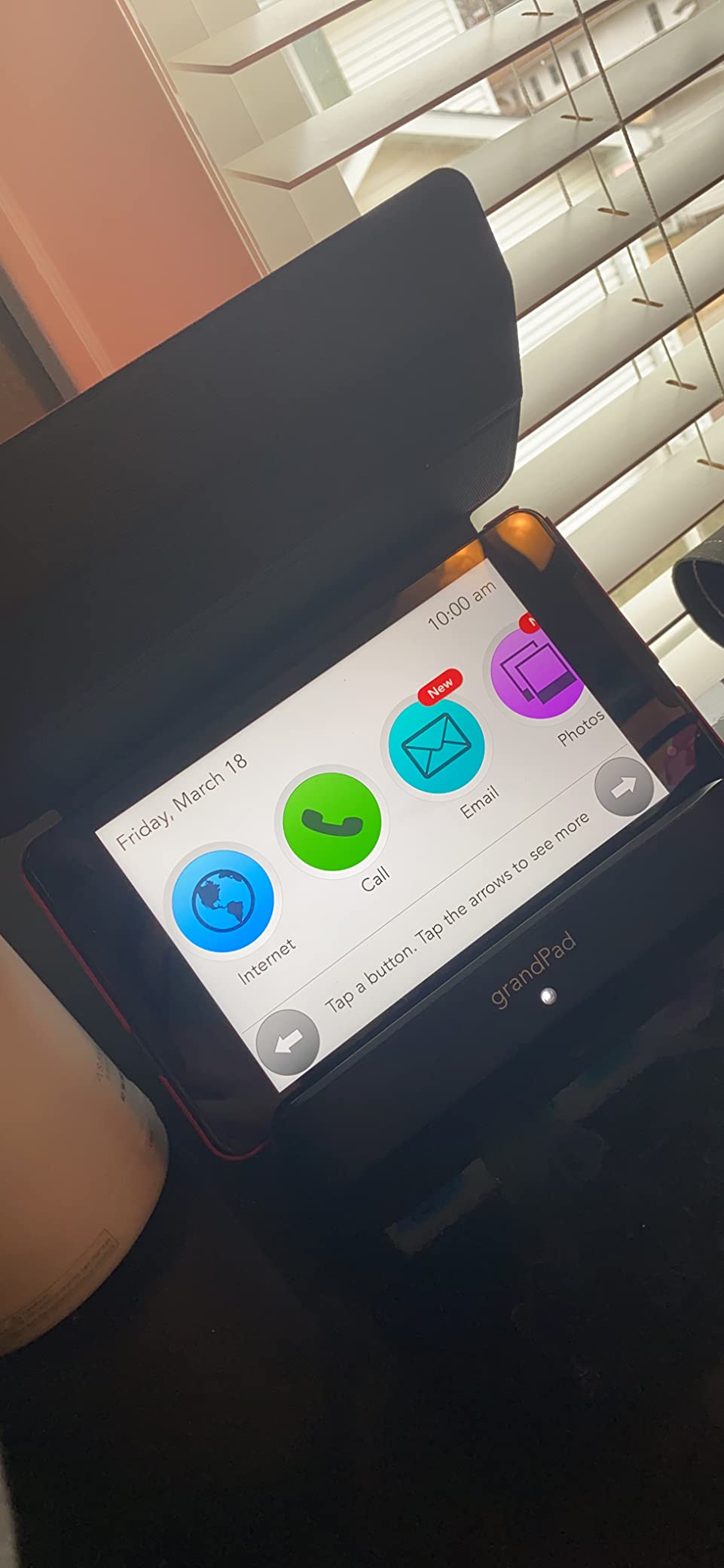 GrandPad Easy to Use Tablet & Phone for Seniors [Locked] | Simple, secure tablet with video calling, family photo sharing, games, and built-in scam protection. customer photo 1
