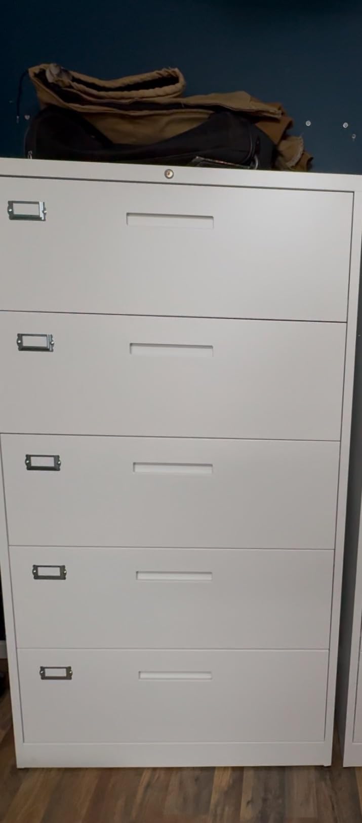 Metal Lateral File Cabinets with Lock, 2 Drawer Steel Wide Filing Organization Storage Cabinets, Home Office Furniture for Hanging Files Letter/Legal/F4/A4 Size (Black-2 Drawer) customer photo 2