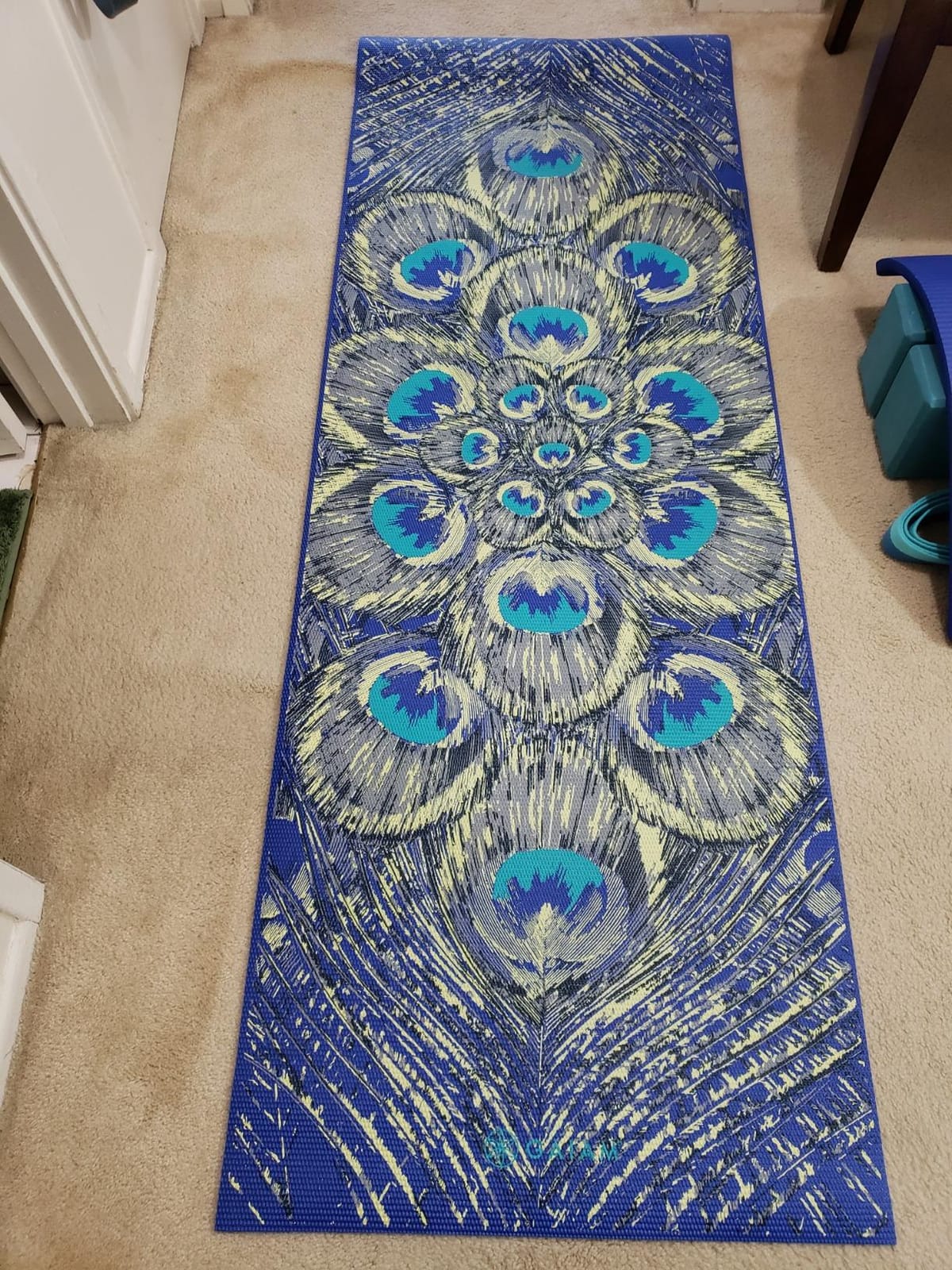 Gaiam Premium Yoga Mat, 6mm Thick Print Mat | Premium 6mm thick cushioning for joint support. Non-slip print design for yoga, Pilates & floor workouts. customer photo 1