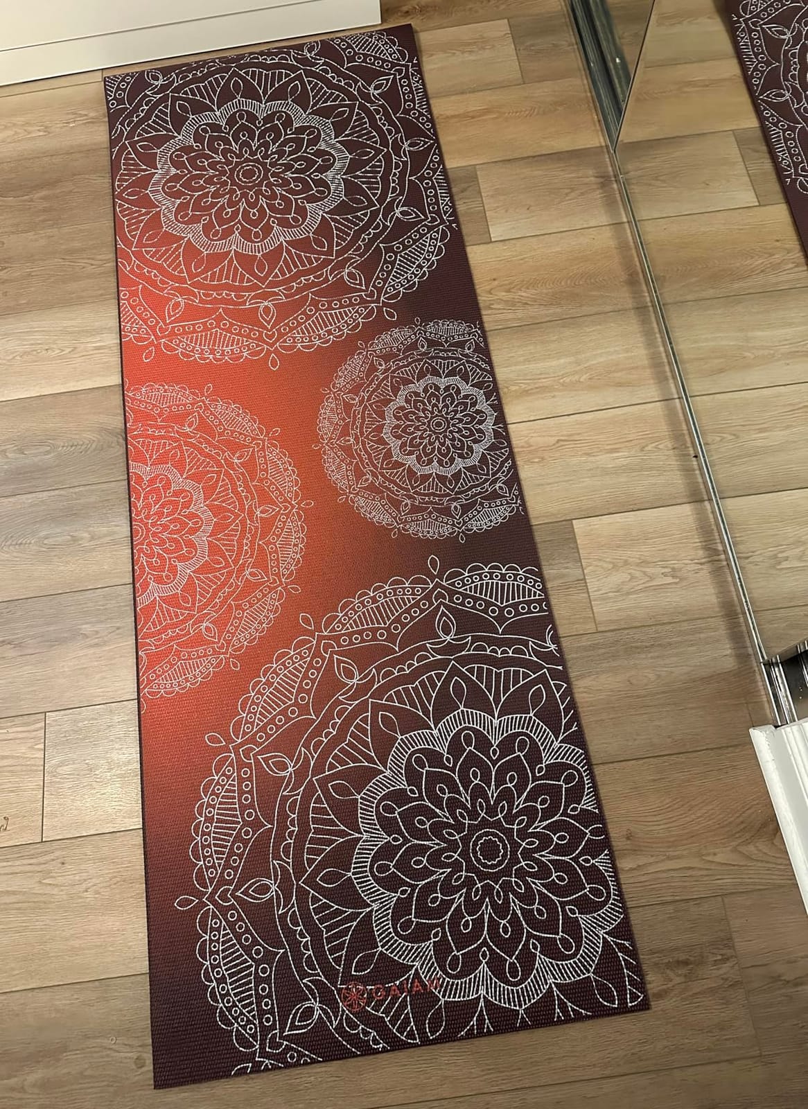 Gaiam Premium Yoga Mat, 6mm Thick Print Mat | Premium 6mm thick cushioning for joint support. Non-slip print design for yoga, Pilates & floor workouts. customer photo 2