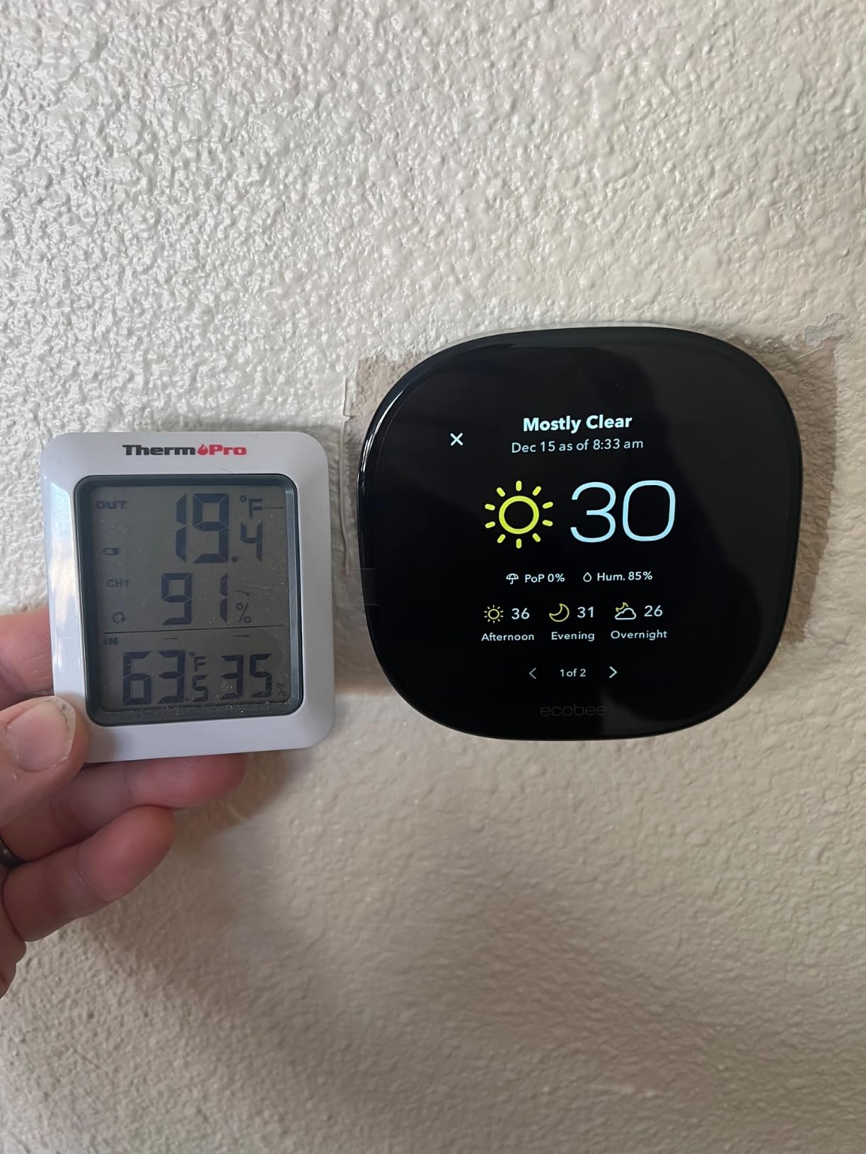 ecobee Smart Thermostat Premium - WiFi, Siri & Alexa Built-In, Smart Sensor, Air Quality Monitor customer photo 1