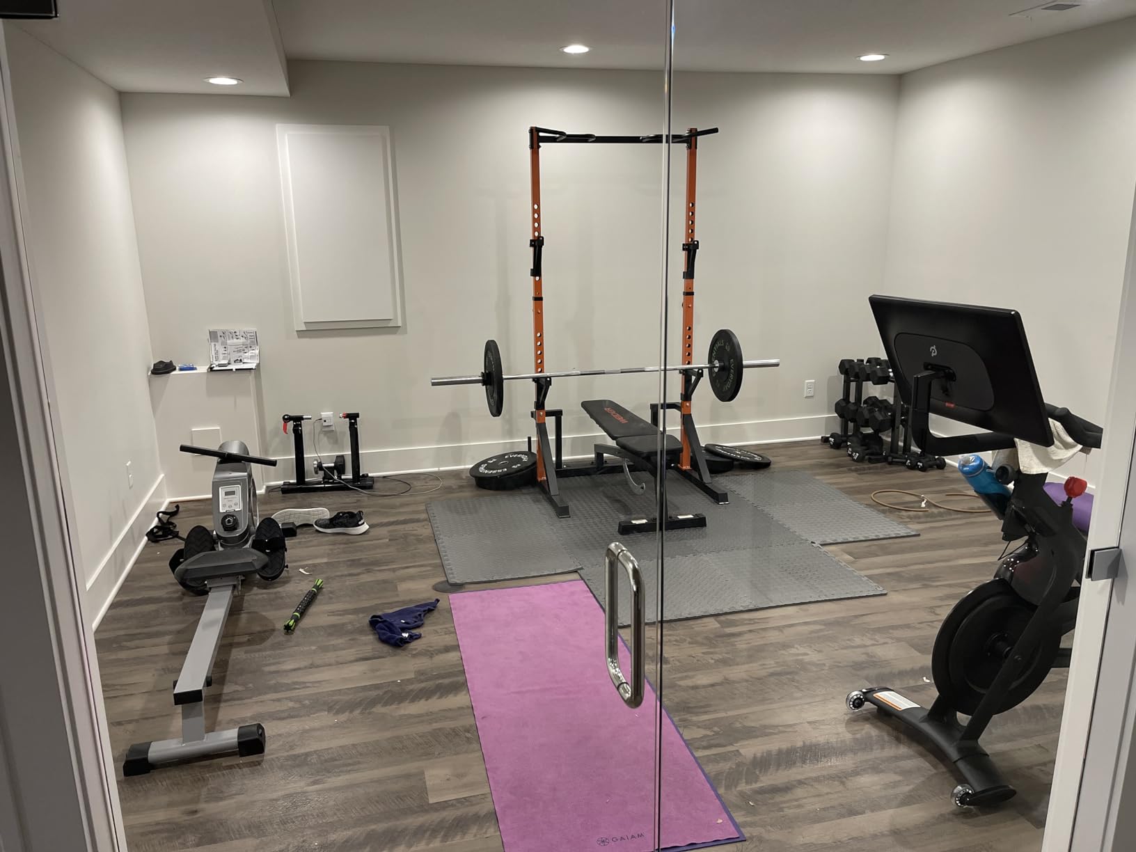 CANPA Multifunction Power Rack with Pull up Bar, Heavy Capacity and Adjustable Squat Stand Rack for Home Gym Equipment, Power Rack Cage customer photo 1