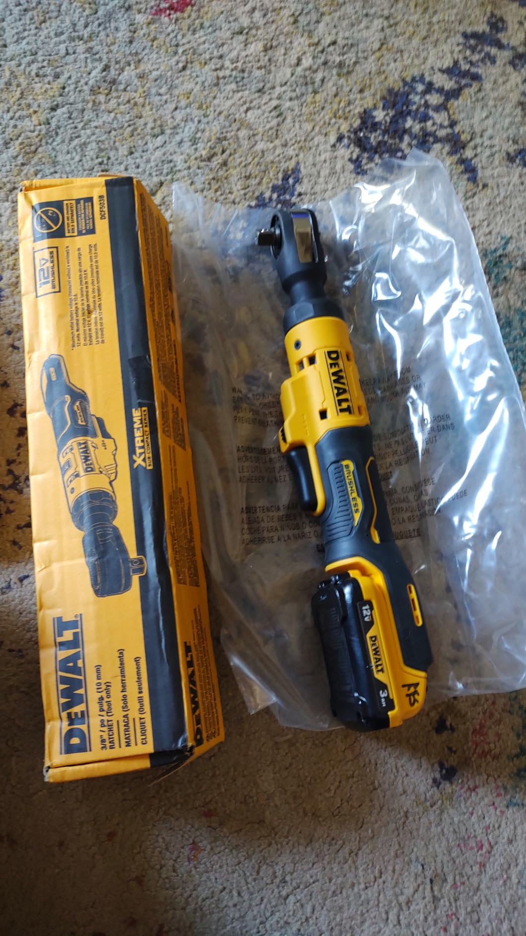 DEWALT XTREME 12V MAX Cordless Ratchet Wrench, 3/8 inch, Bare Tool Only (DCF503B) customer photo 1