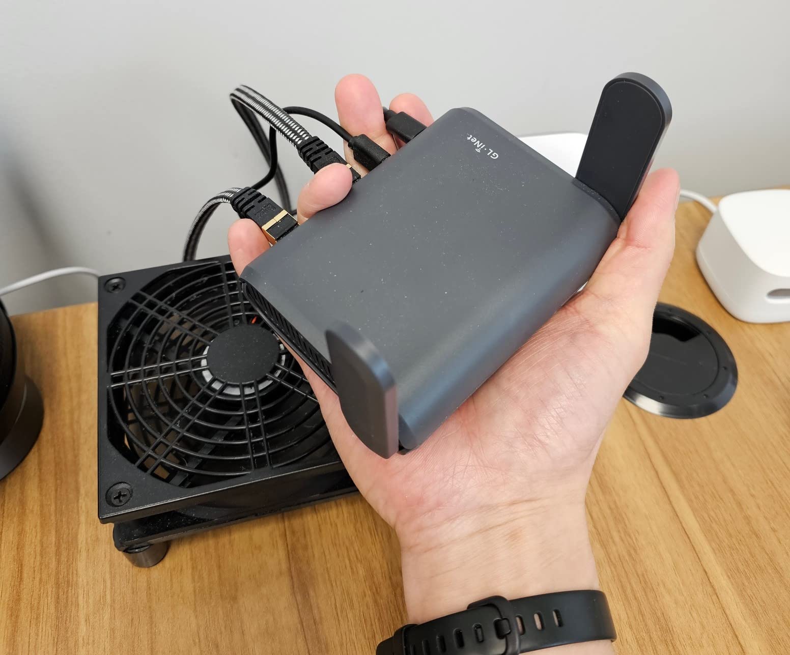 GL.iNet GL-AXT1800 (Slate AX) Portable Travel Router, Pocket Wi-Fi 6 Wireless Internet Router, Portable VPN Routers WiFi for Travel, Public Computer Routers, Business, Moblie/RV/Cruise/Plane customer photo 1