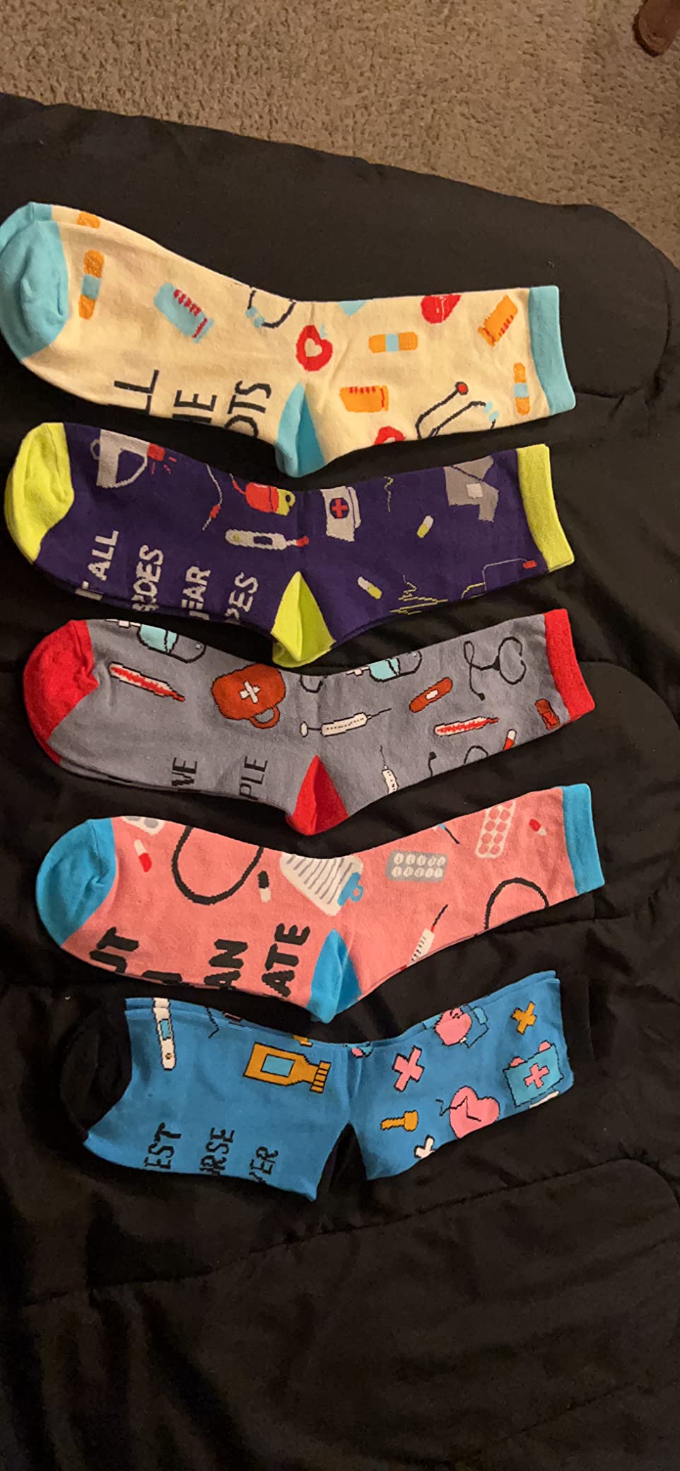Jeasona Nurse Gifts for Women Gifts for Nurses Funny Fun Nurse Week Crew Cotton Socks Women's Gifts for Nurses Female Nursing Accessories for School Nurses Day Graduates Stuff Birthday Essentials customer photo 1
