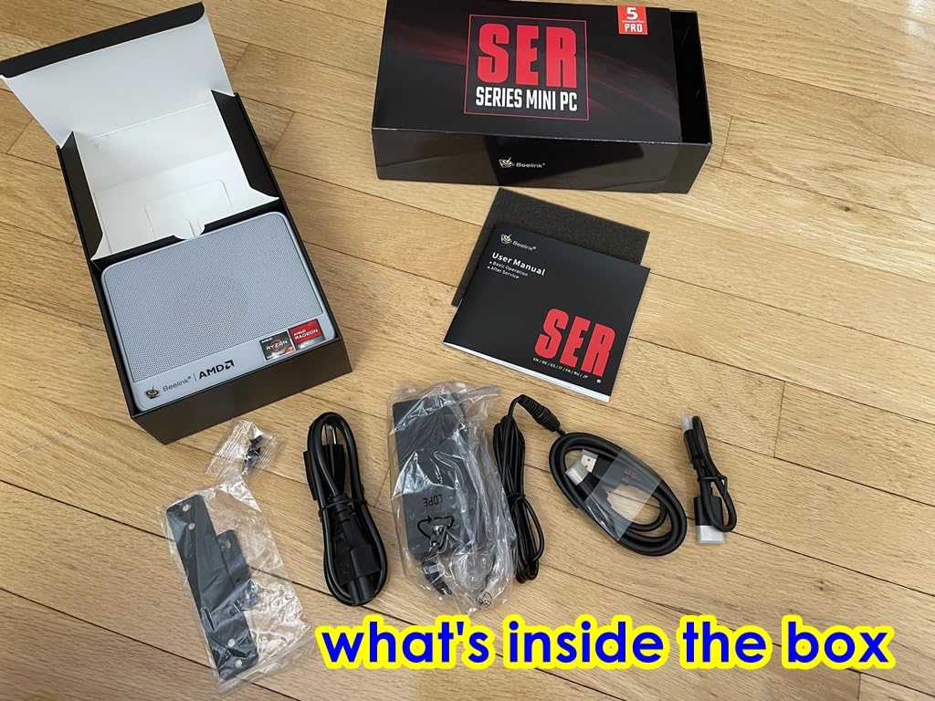 Beelink SER5 Mini PC Ryzen 5 5500U 7nm, 6C/12T, 16G DDR4 RAM 480G SSD, Mini computer Ryzen 5 5500U up to 4.0GHz, Micro PC 4K@60Hz Dual Display/WiFi6/BT5.2/Office/Home/HTPC/W-11 Pro customer photo 1