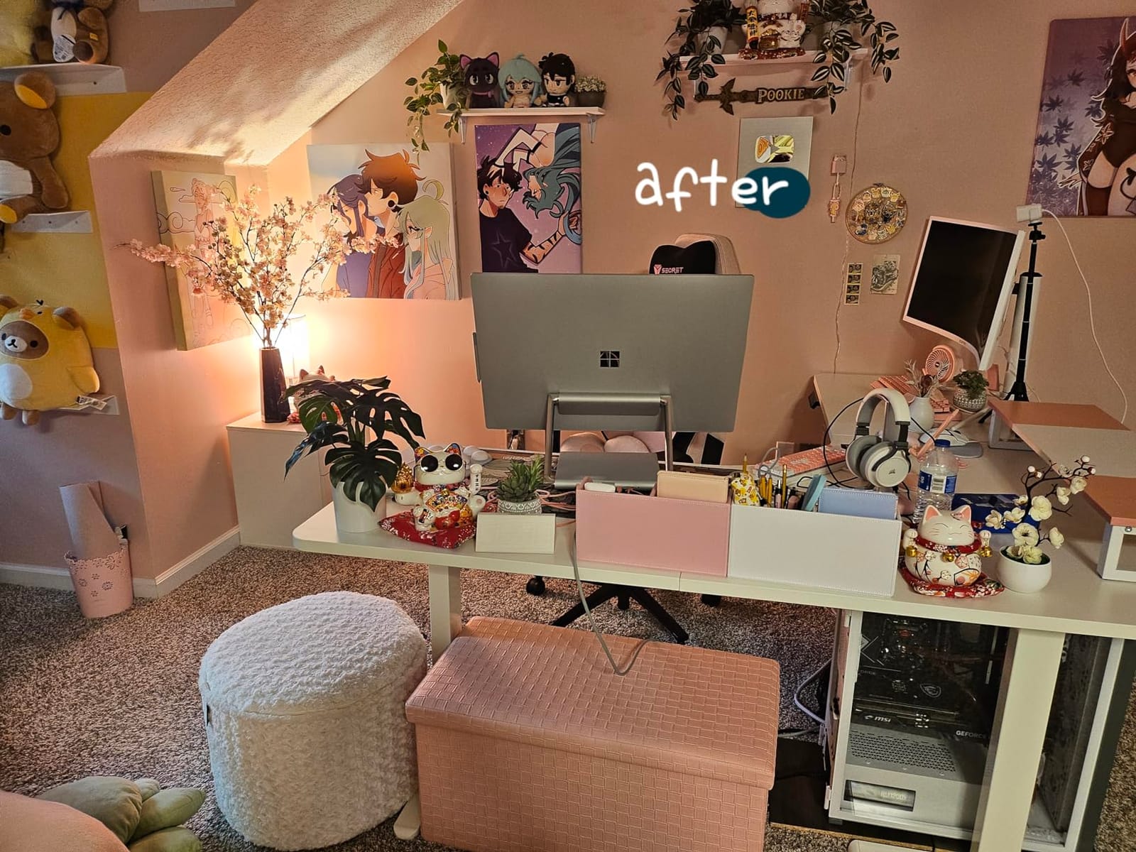 VIVO Electric Height Adjustable 71 x 71 inch Curved Corner Stand Up Desk, Black Table Top, Black Frame, Memory Controller, L-Shaped Workstation, E3C Series, DESK-KIT-E3CB2 customer photo 1