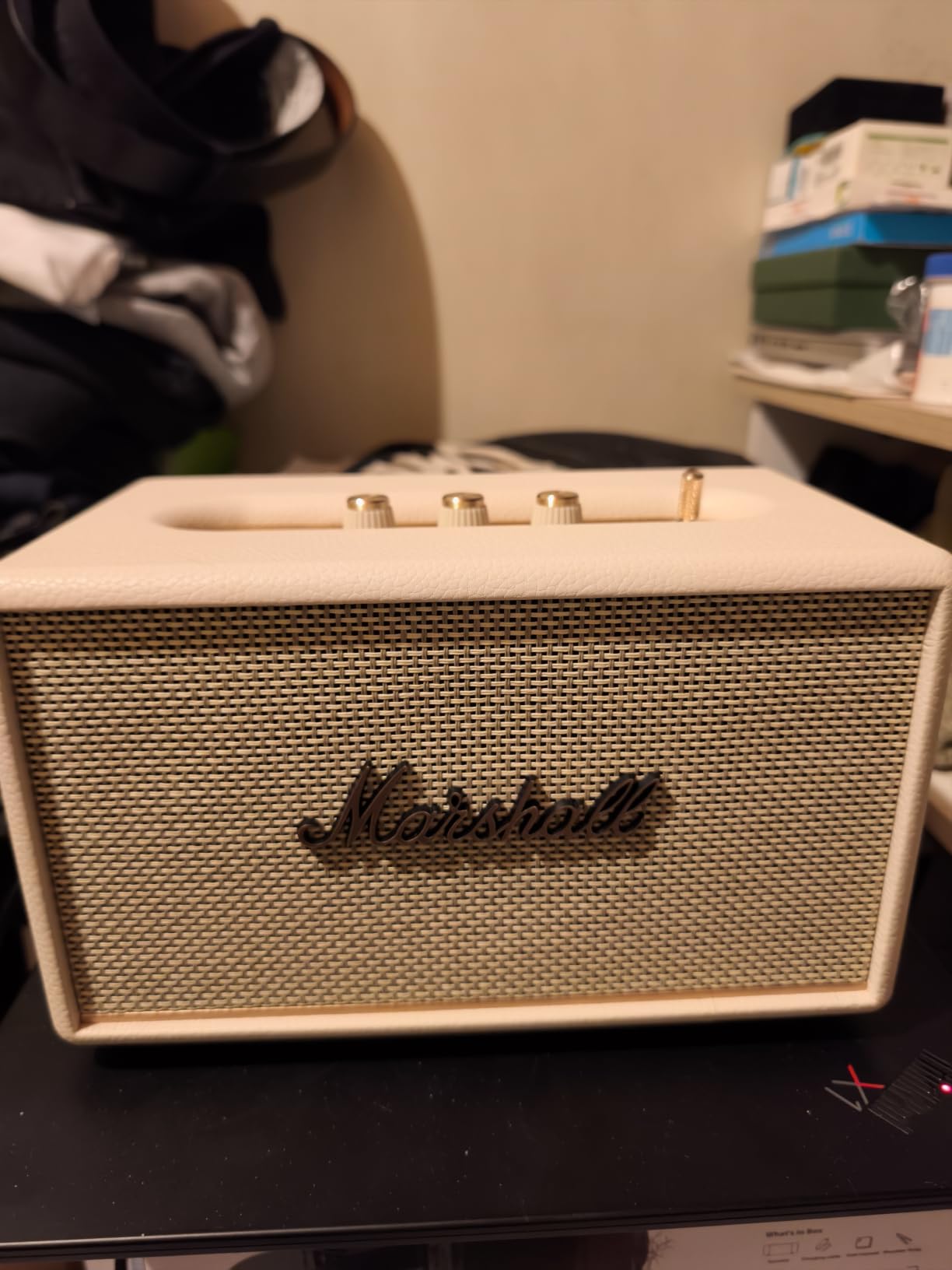Marshall Acton III Bluetooth Home Speaker - Loud Stereo Sound with Bass and Treble Controls, Plug-in Powered, 3.5mm Aux Input - Black customer photo 1