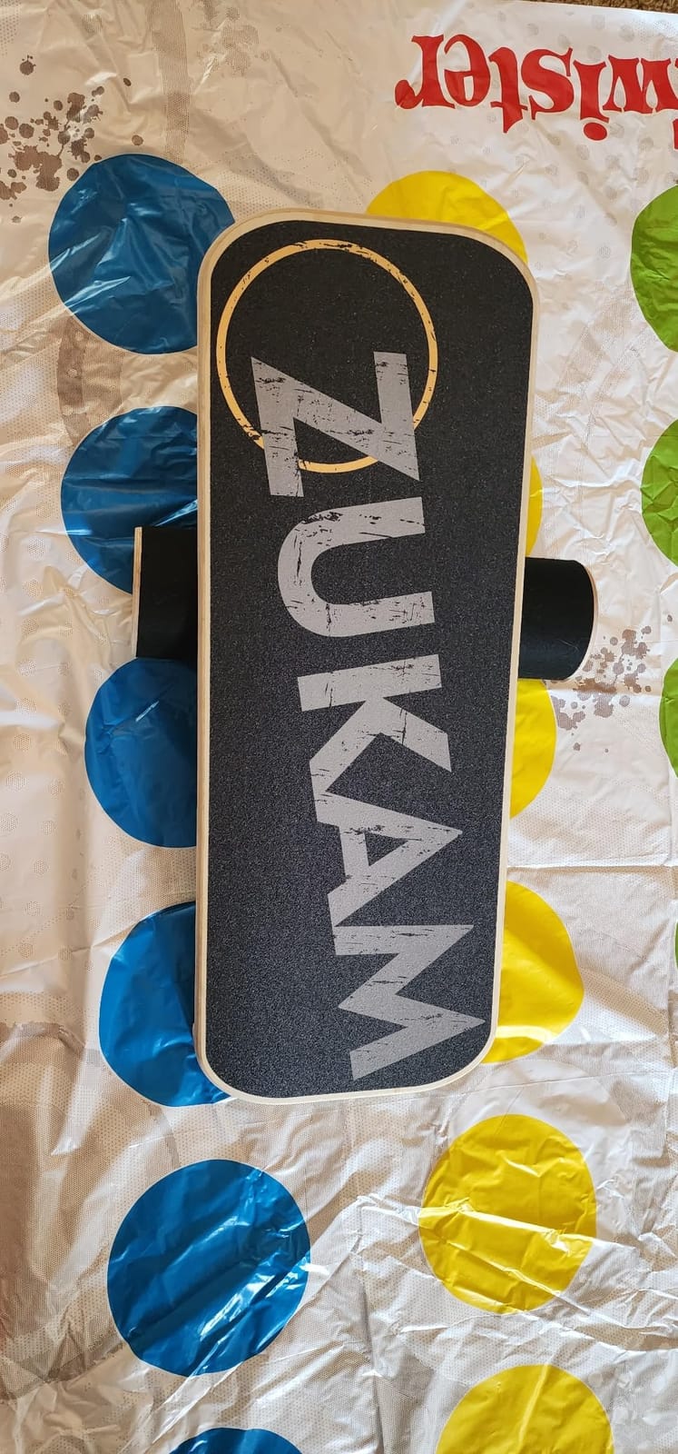 Balance Board Trainer, Wooden Balancing Board with Workout Guide to Exercise and Build Core Stability, Wobble Board for Skateboard, Hockey, Snowboard & Surf Training customer photo 1