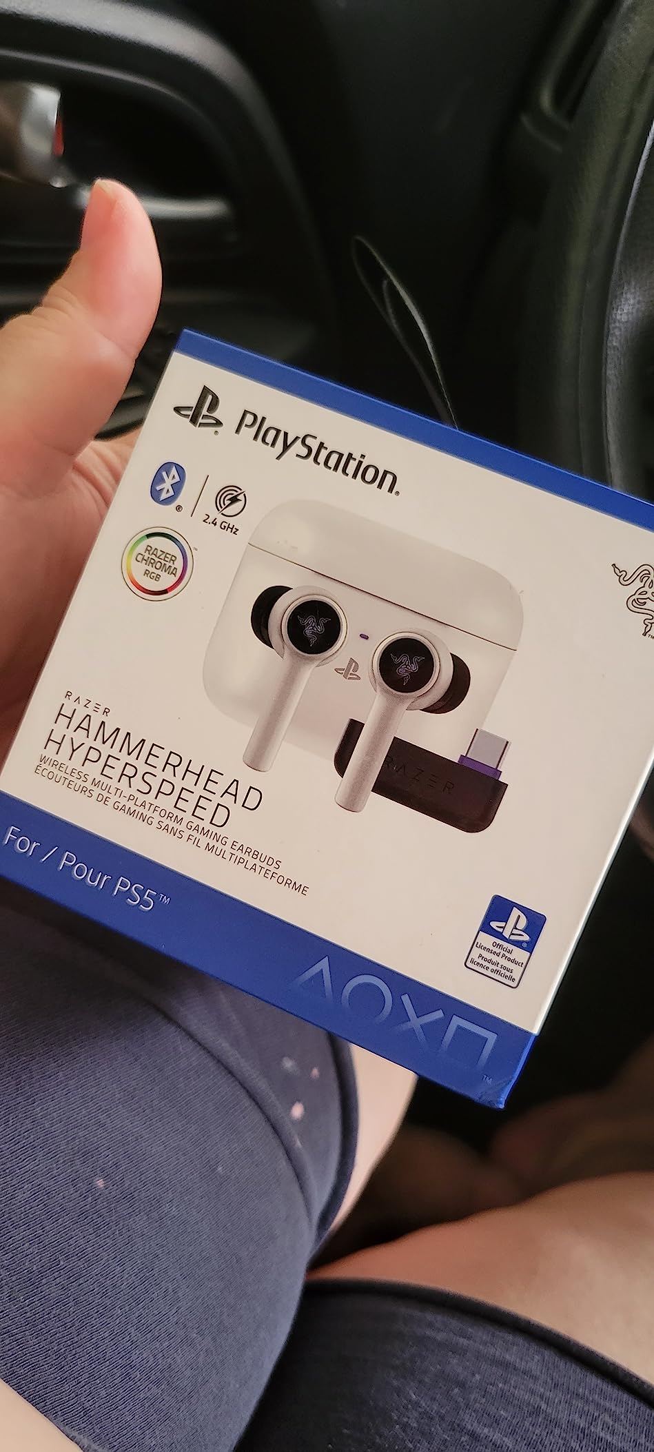 Razer Hammerhead HyperSpeed Wireless Multi-Platform Gaming Earbuds for PlayStation 5 / PS5, PC, Mobile: ANC - Noise Cancelling Mic - Bluetooth 5.2 - RGB Chroma - 30 Hr Battery customer photo 2