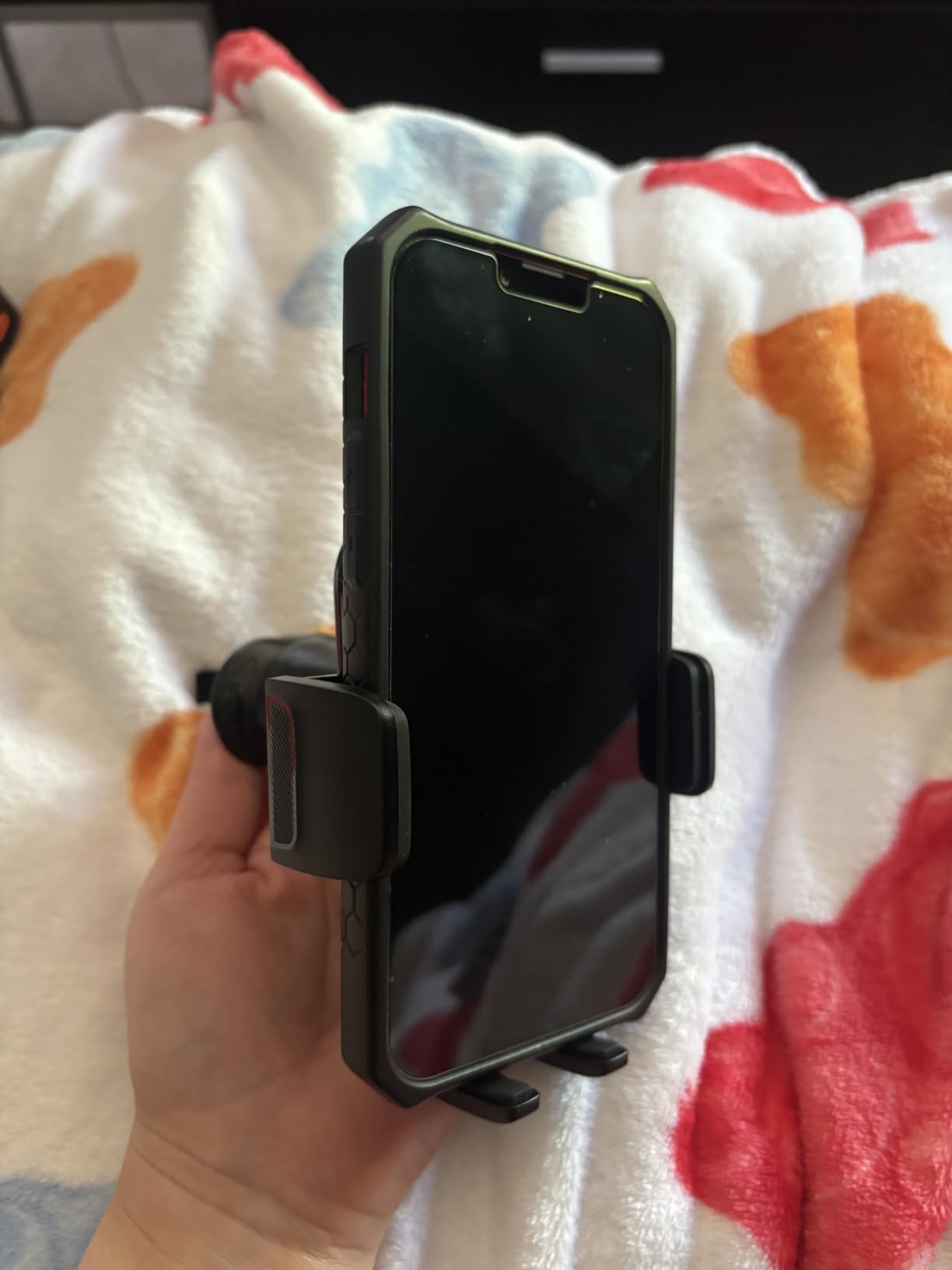 Lamicall 2026 Wider Clamp & Metal Hook Car Phone Holder Vent Accessories | Thick Cases Friendly Phone Holders for Your Car Mount Hands Free, Black customer photo 1