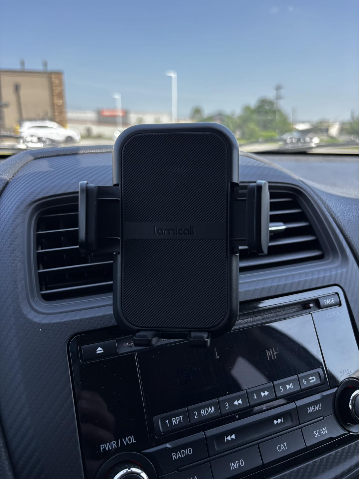 Lamicall 2026 Wider Clamp & Metal Hook Car Phone Holder Vent Accessories | Thick Cases Friendly Phone Holders for Your Car Mount Hands Free, Black customer photo 2