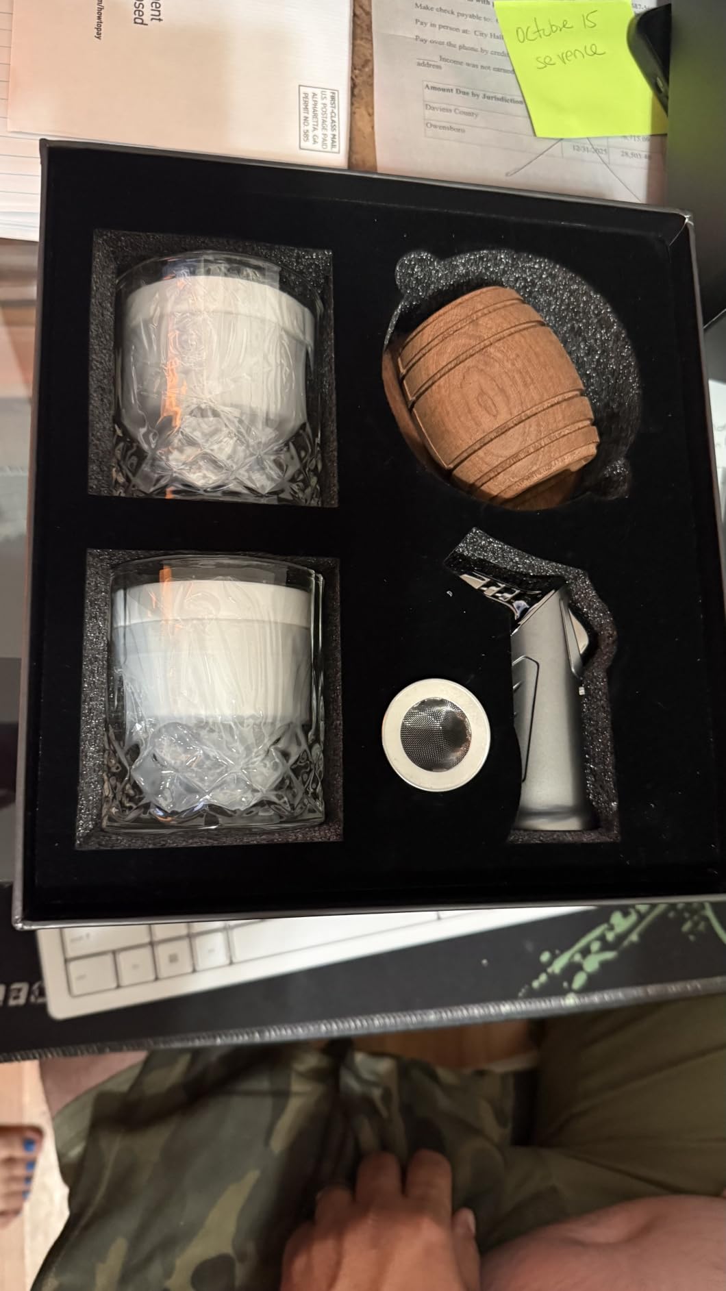 Whiskey Smoker Kit with Torch - 6 Flavors Wood Chips, 2 Glasses, 2 Ice Ball Molds - Cocktail Smoker Infuser Kit, Old Fashioned Drink Smoker Kit, Birthday Bourbon Whiskey Gifts for Men,Dad(NO Butane) customer photo 2