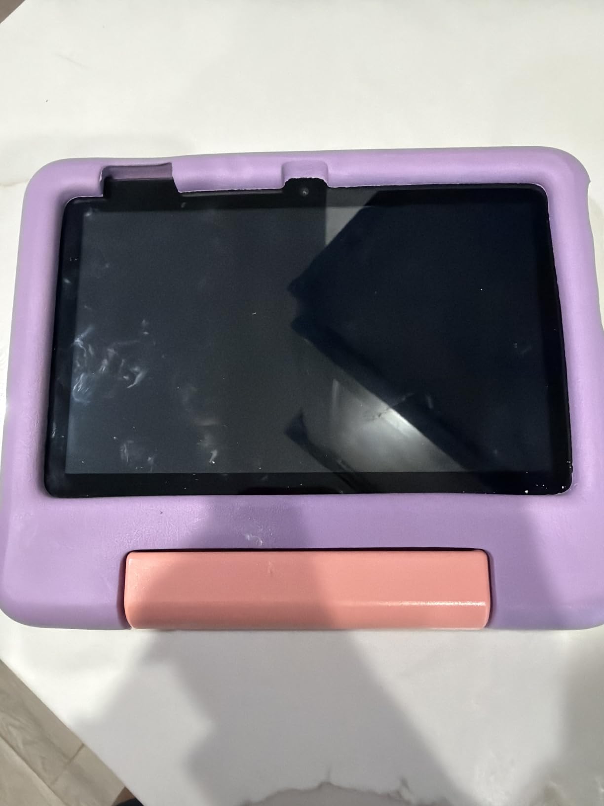 Amazon Fire 7 Kids tablet (newest model) ages 3-7, 16 GB, Purple customer photo 1