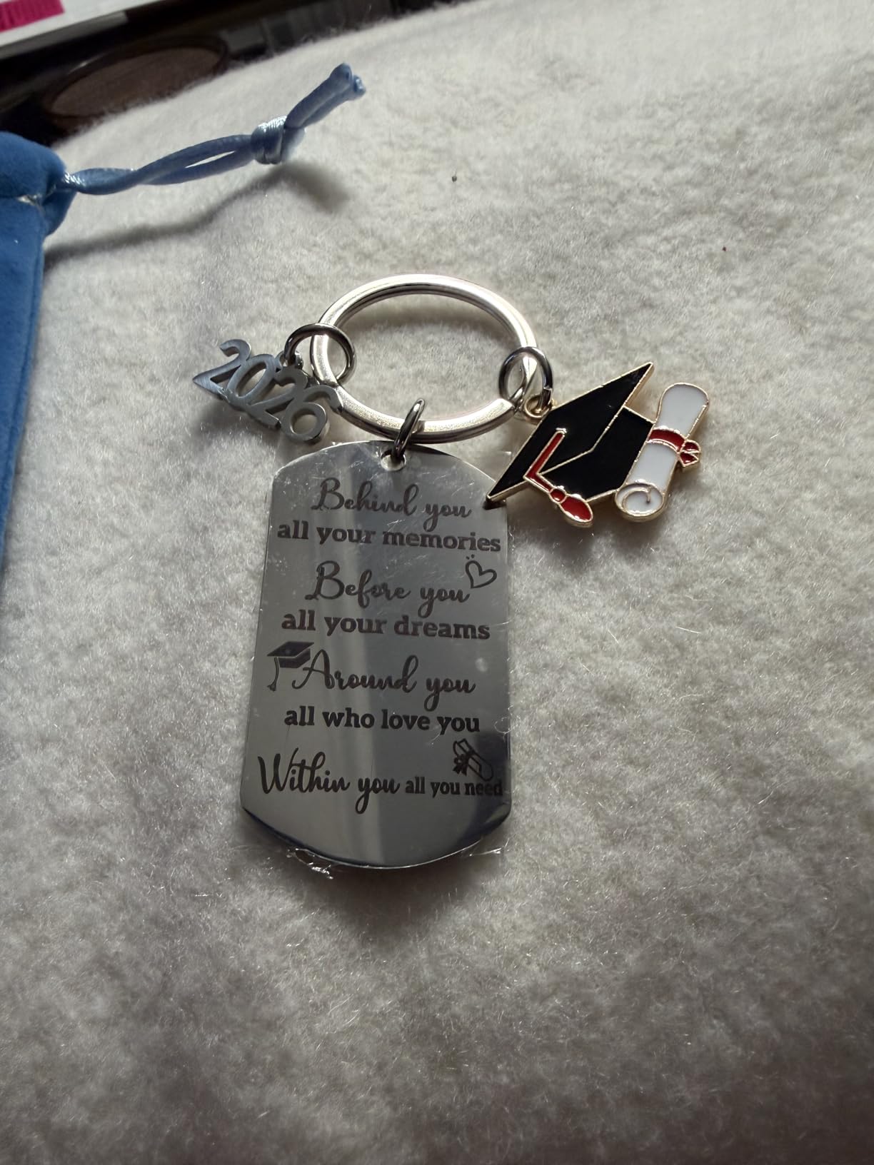 Aisity 2026 Graduation Gifts for Her Him Class Of 2026 Graduation Keychain for University College Middle High School Graduate 2026 Souvenir for Senior Masters Degree Student customer photo 1