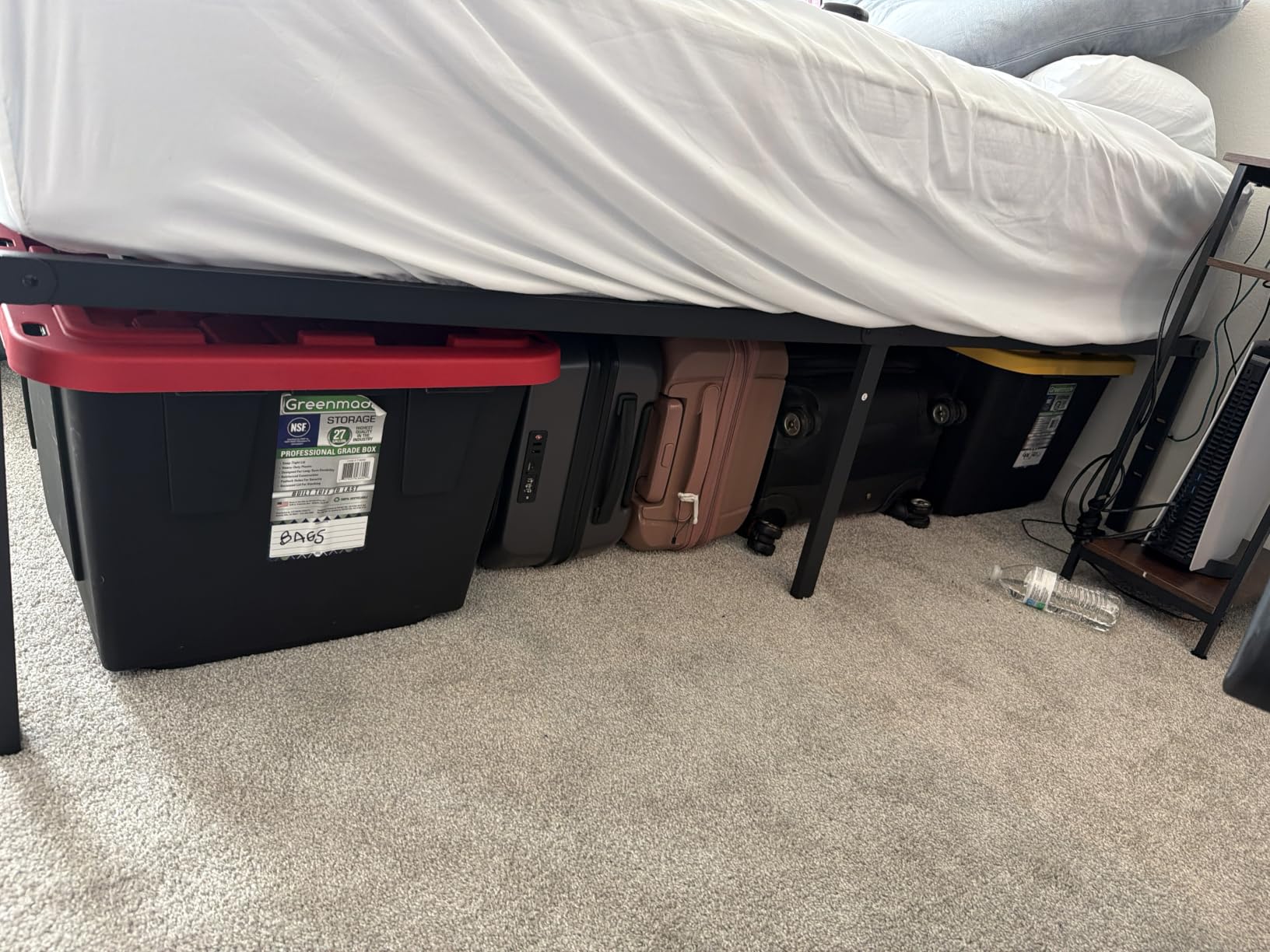 Hafenpo 14 Inch Queen Bed Frame - Sturdy Metal Platform Queen Size, No Box Spring Needed, Heavy Duty, Easy Assembly, Strong Bearing Capacity, Under Bed Storage, Black customer photo 1