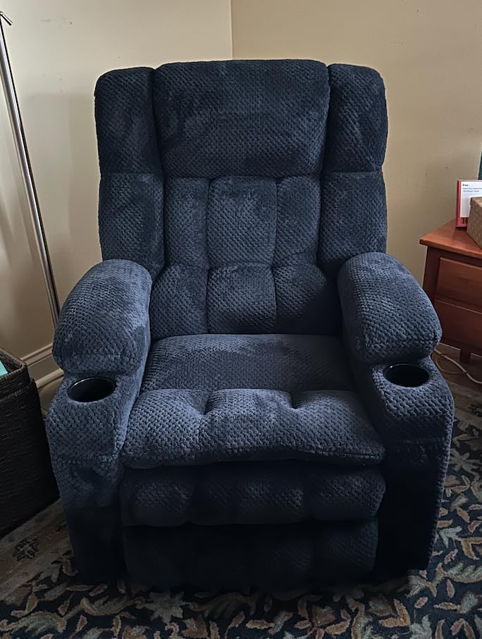 MCombo Dual Motor Power Lift Recliner Chair with Massage and Heat for Elderly People, Infinite Position, USB Ports, Cup Holders, Fabric 7890 (Medium, Mocha) customer photo 1