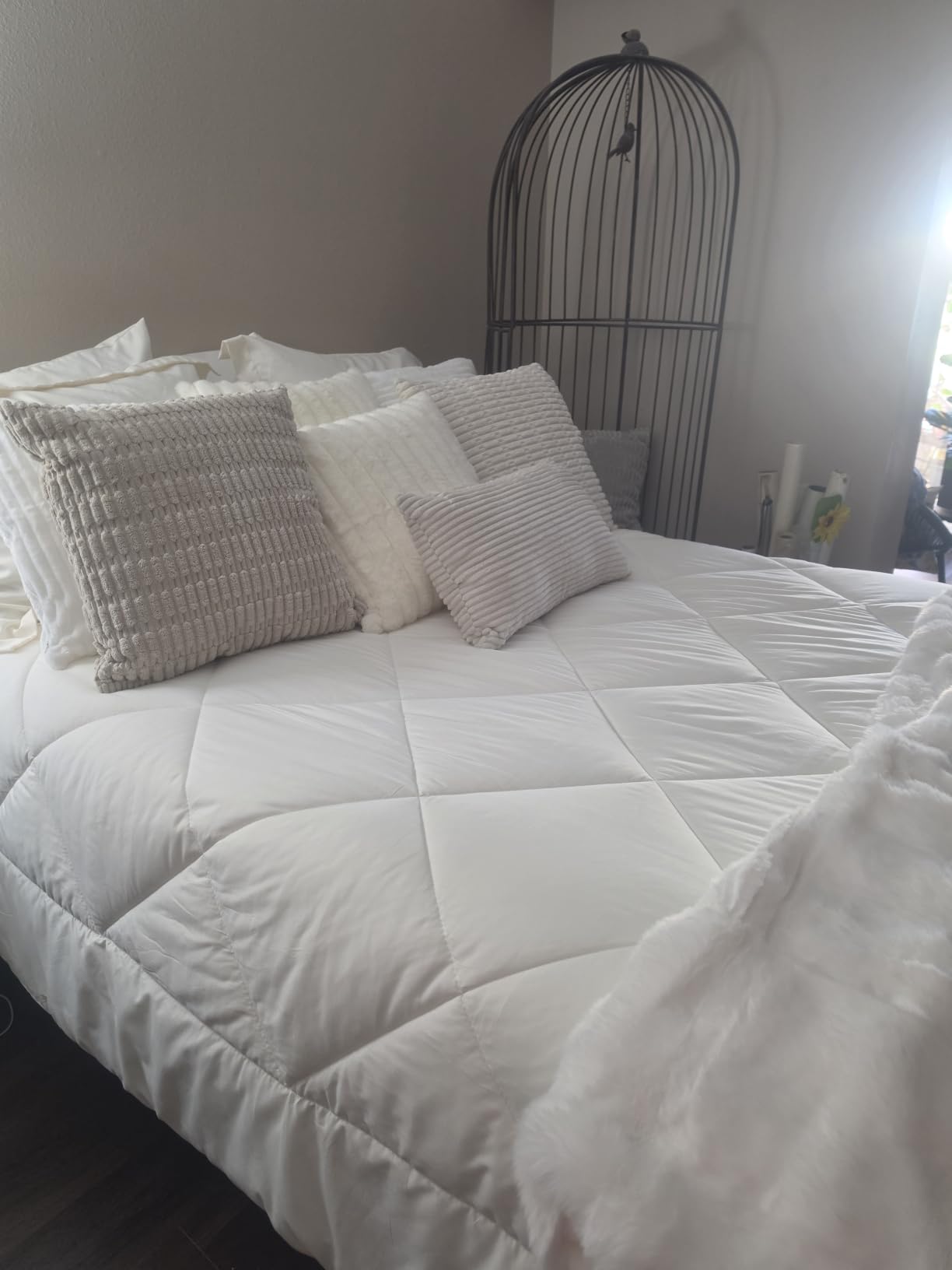CozyLux Twin XL Comforter Set Dark Grey - 5 Pieces Complete Bedding Set customer photo 1