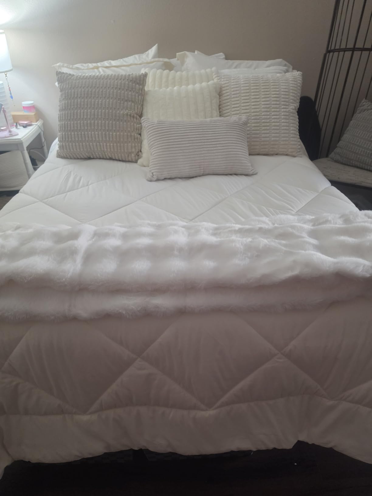 CozyLux Twin XL Comforter Set Dark Grey - 5 Pieces Complete Bedding Set customer photo 2
